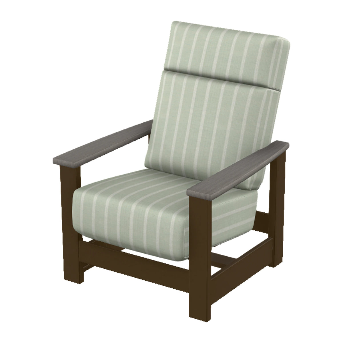 Leeward Cushion Supreme Armchair w/ Hidden Motion — Kona MGP / Boardwalk Accents