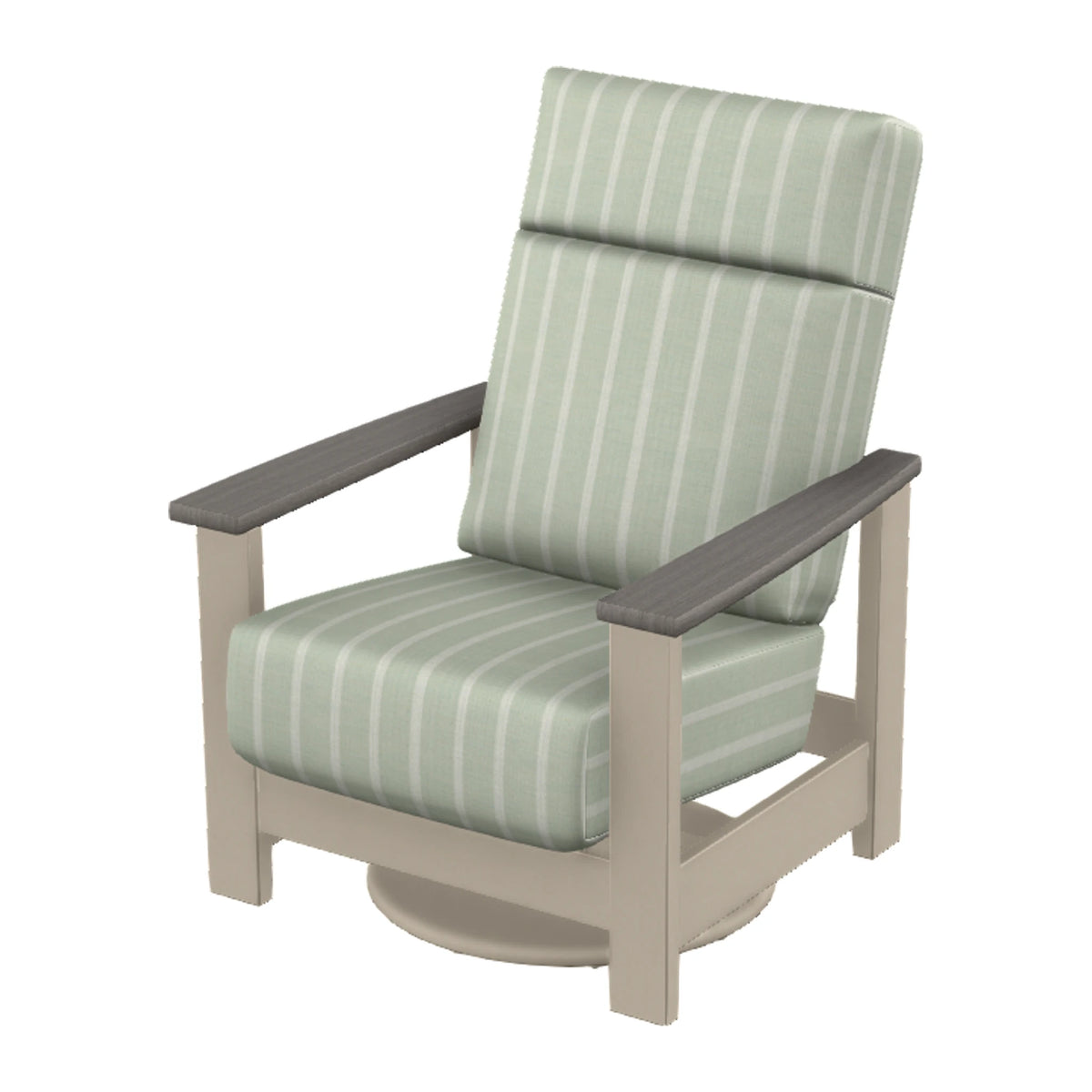 Leeward Cushion Supreme Swivel Rocker — Desert Sand MGP / Boardwalk Accents