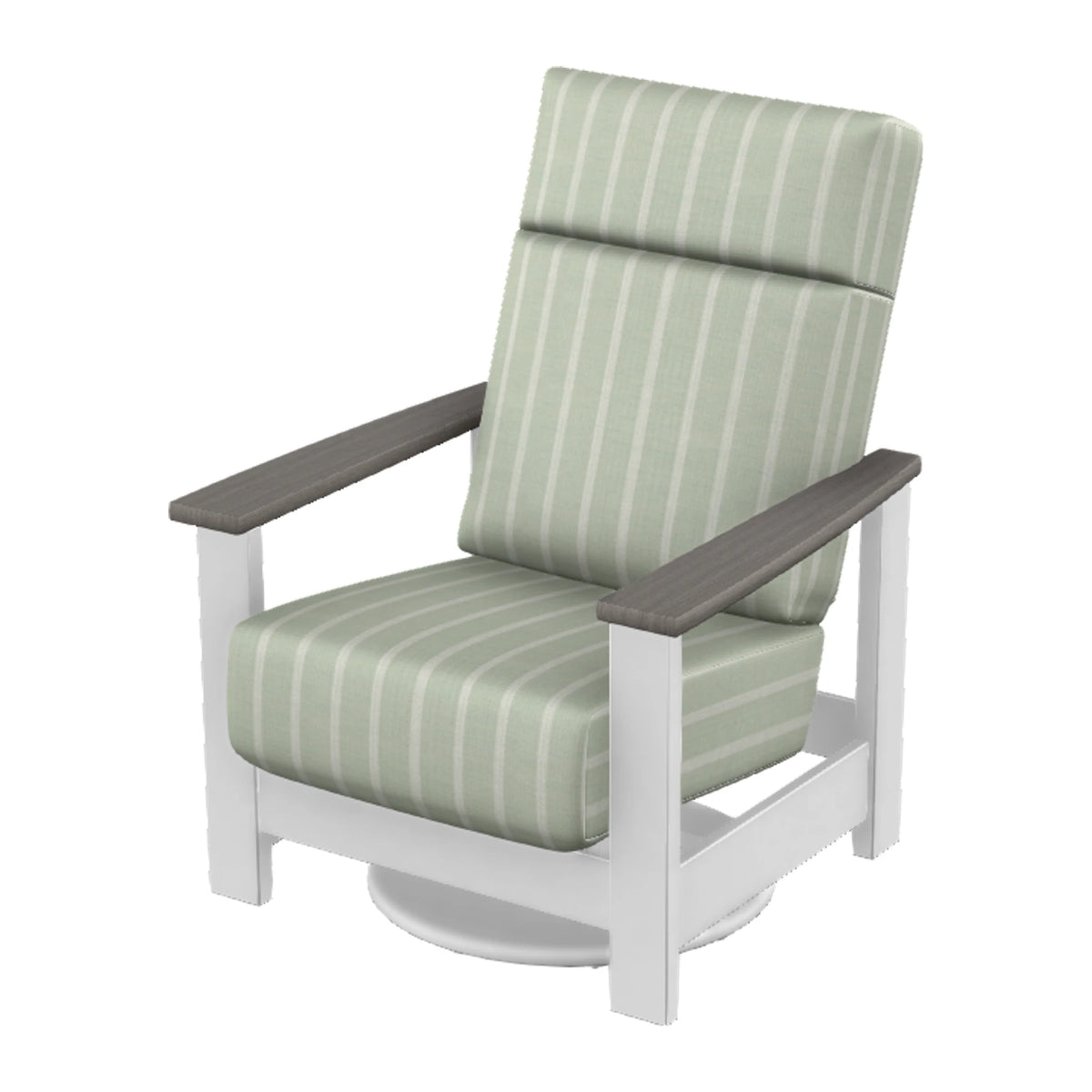 Leeward Cushion Supreme Swivel Rocker — Snow MGP / Boardwalk Accents