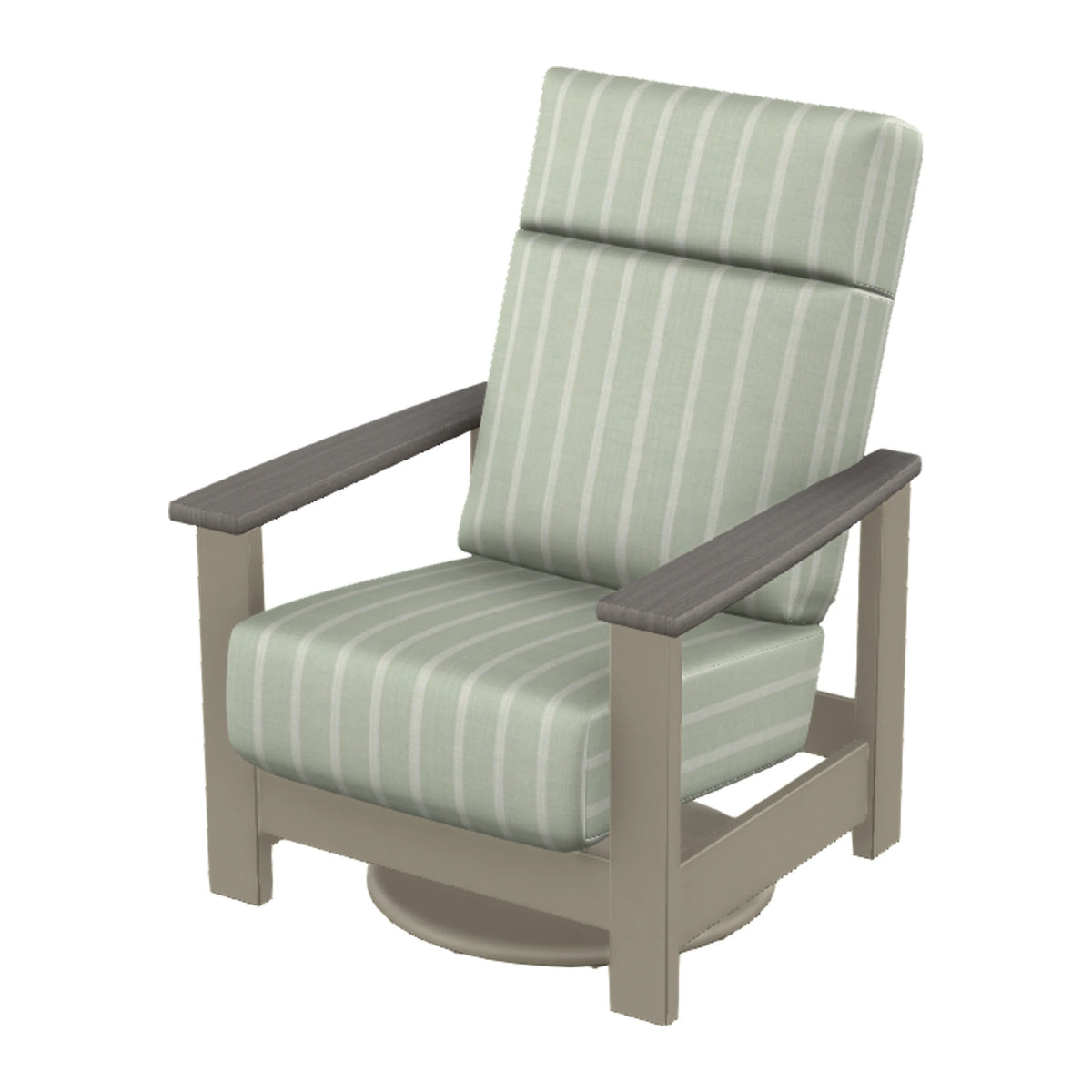 Leeward Cushion Supreme Swivel Rocker — Storm MGP / Boardwalk Accents
