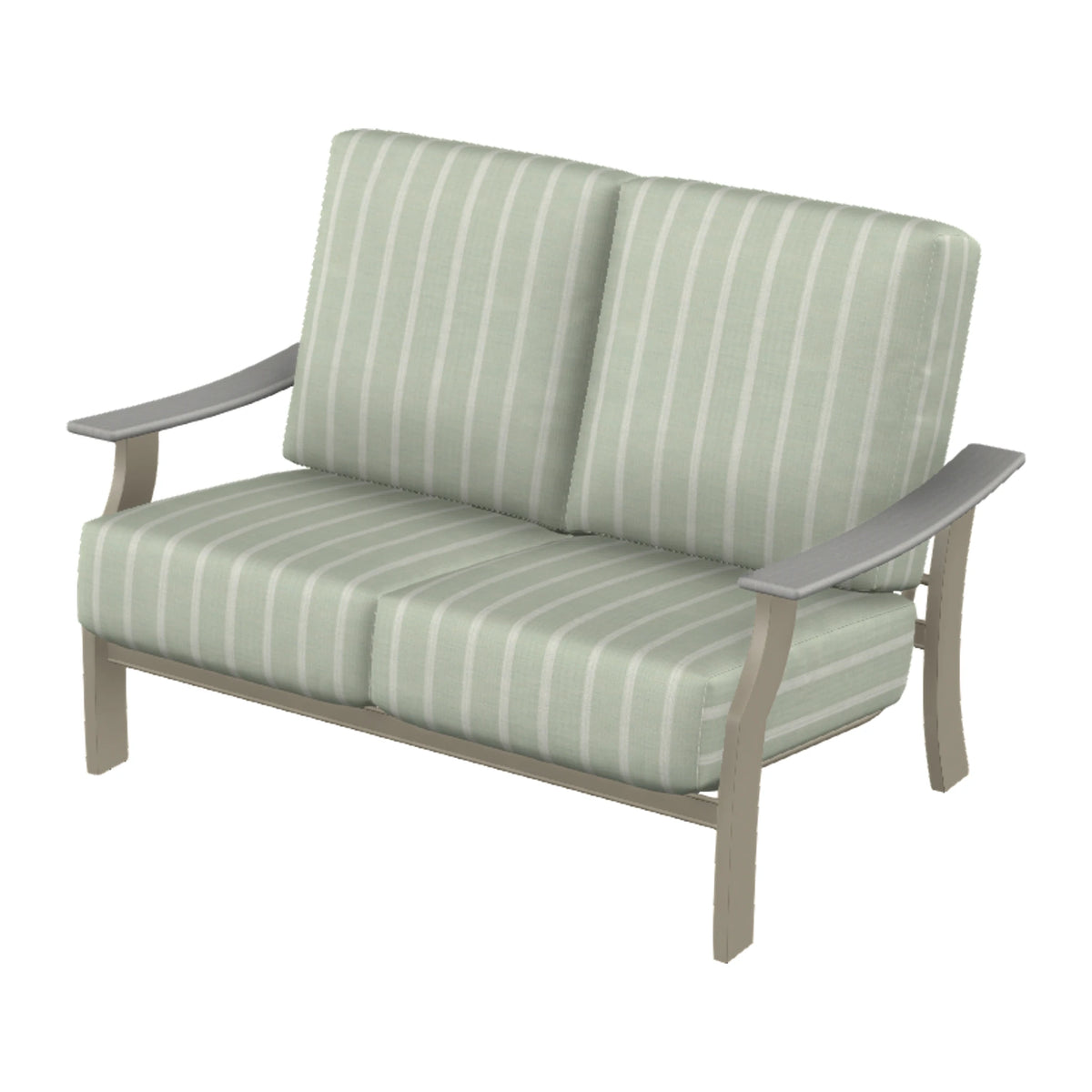 St. Catherine Cushion Loveseat — Storm MGP / Cape Grey Accents