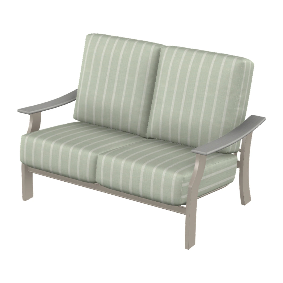 St. Catherine Cushion Loveseat — Warm Grey MGP / Cape Grey Accents