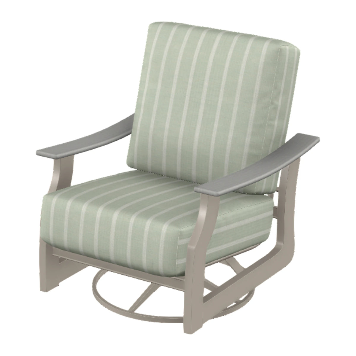 St. Catherine Cushion Swivel Rocker — Warm Grey MGP / Cape Grey Accents