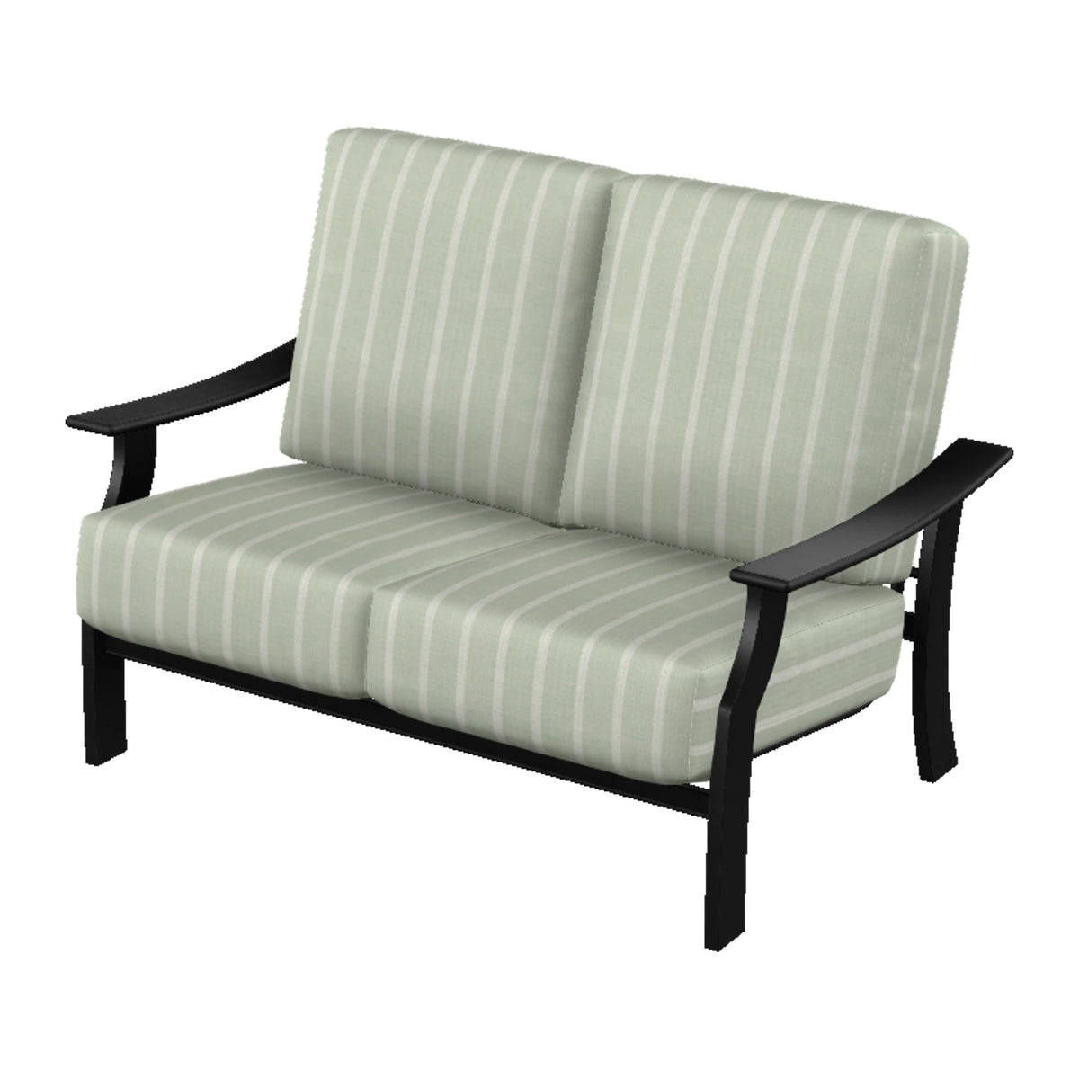 St. Catherine Cushion Loveseat — Black MGP / Match Finish