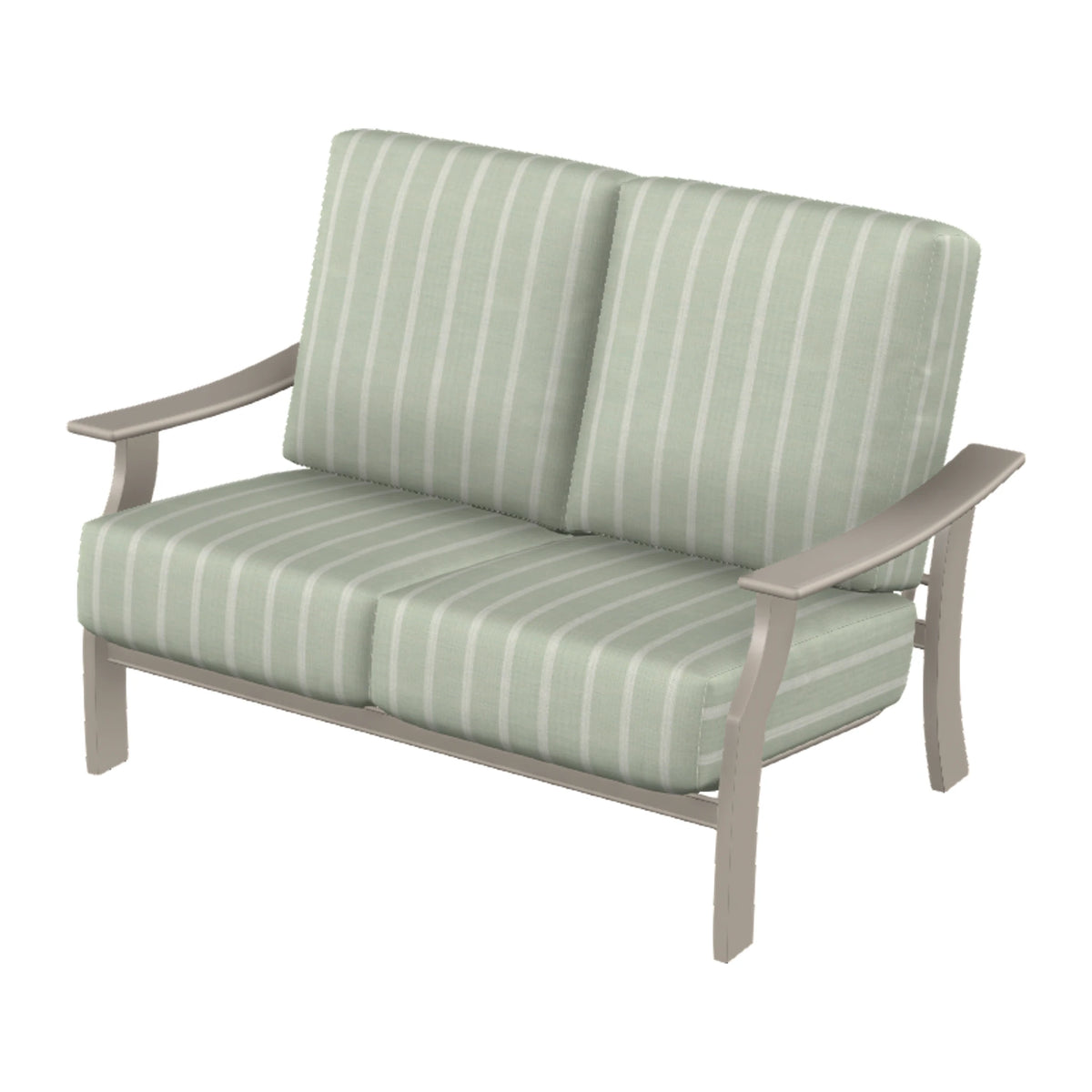 St. Catherine Cushion Loveseat — Warm Grey MGP / Match Finish