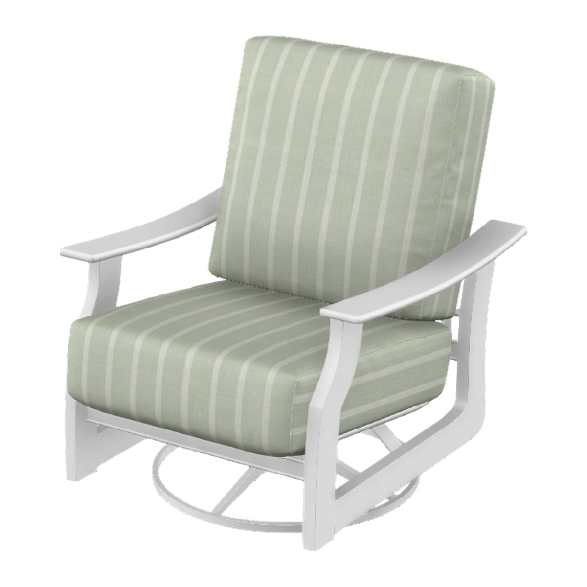 St. Catherine Cushion Swivel Rocker — Snow MGP / Match Finish