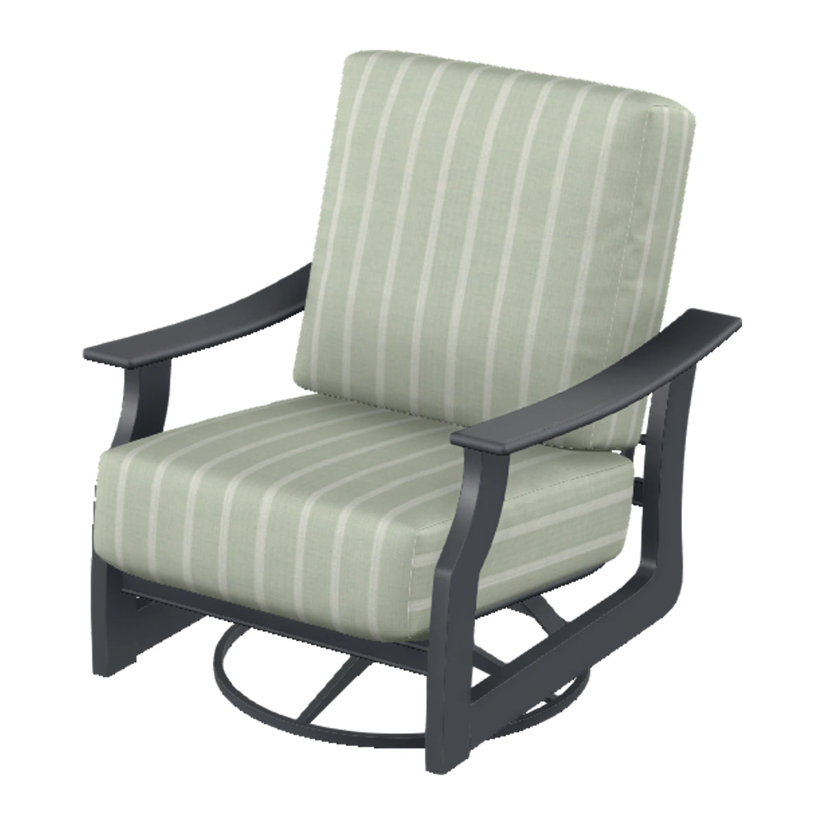 St. Catherine Cushion Swivel Rocker — Classic Graphite MGP / Match Finish