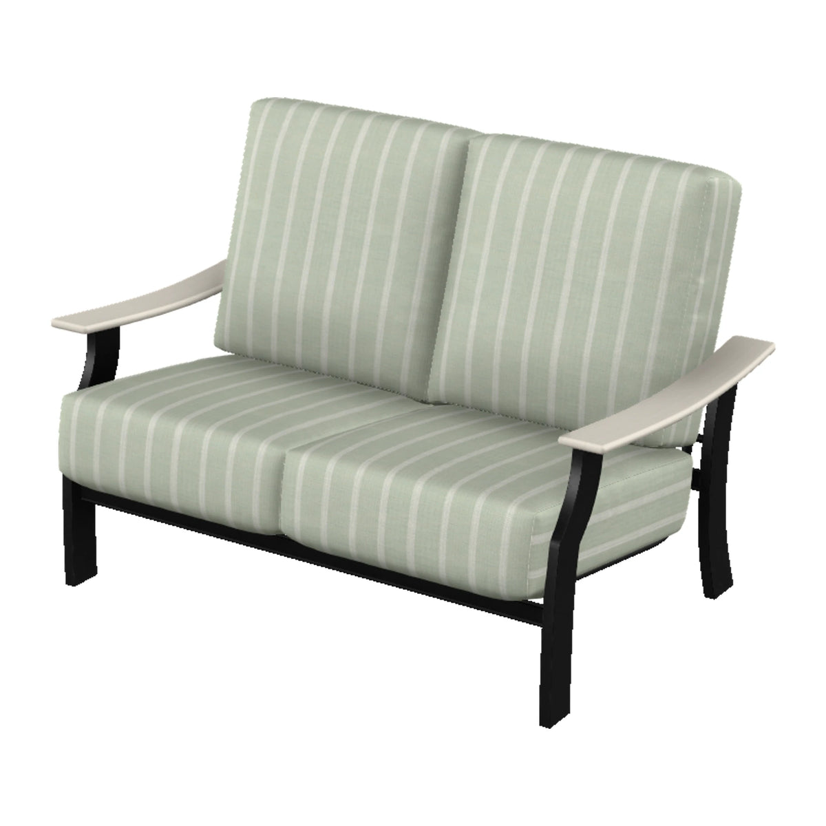 St. Catherine Cushion Loveseat — Black MGP / Laguna Accents
