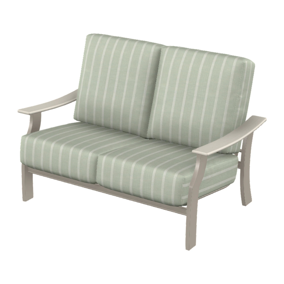 St. Catherine Cushion Loveseat — Warm Grey MGP / Laguna Accents