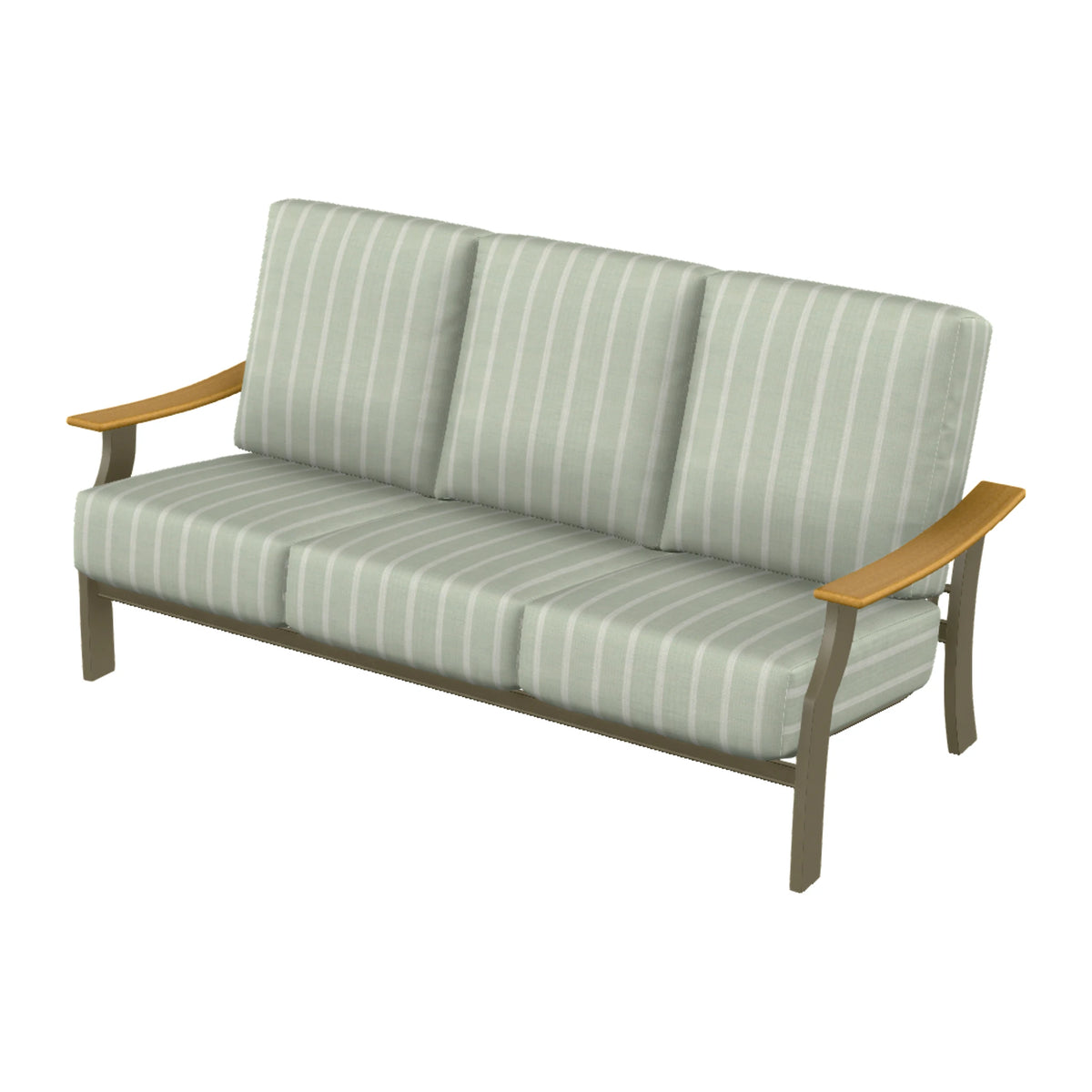 St. Catherine Cushion Sofa — Beachwood MGP / Teak Accents