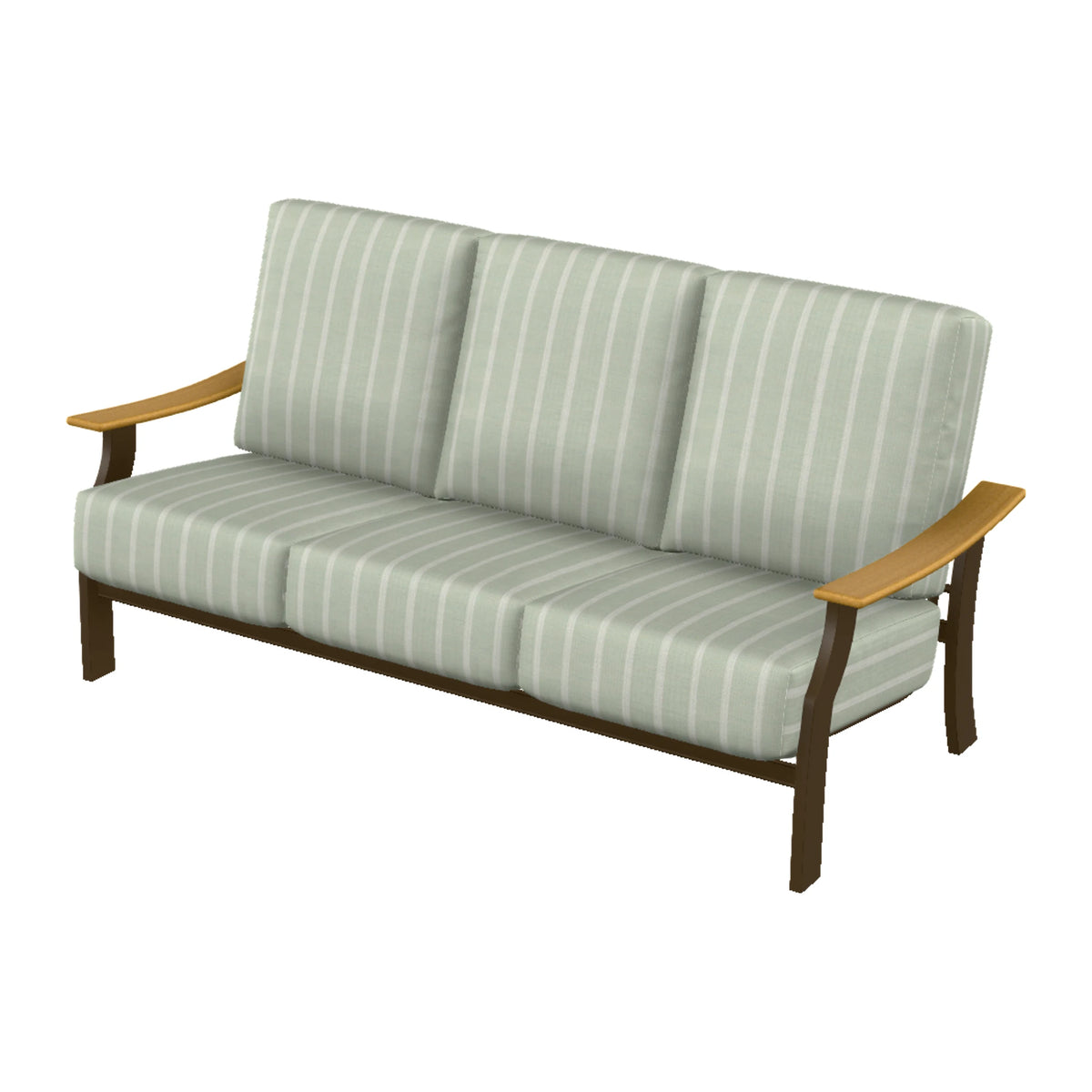 St. Catherine Cushion Sofa — Kona MGP / Teak Accents