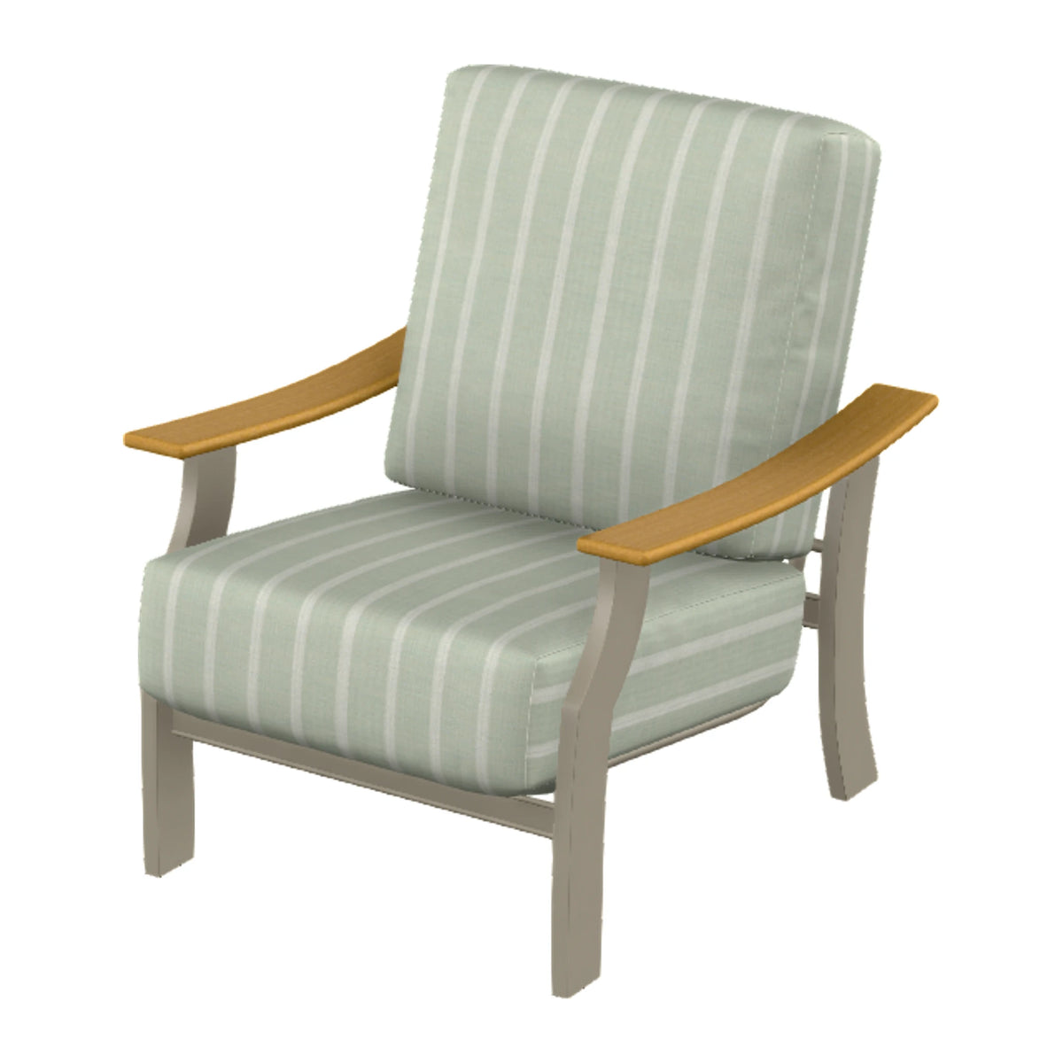 St. Catherine Cushion Armchair — Storm MGP / Teak Accents