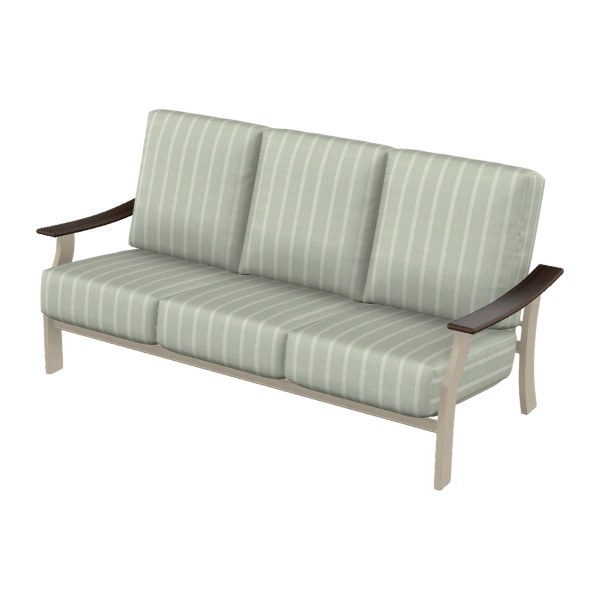 St. Catherine Cushion Sofa — Desert Sand MGP / Chestnut Accents