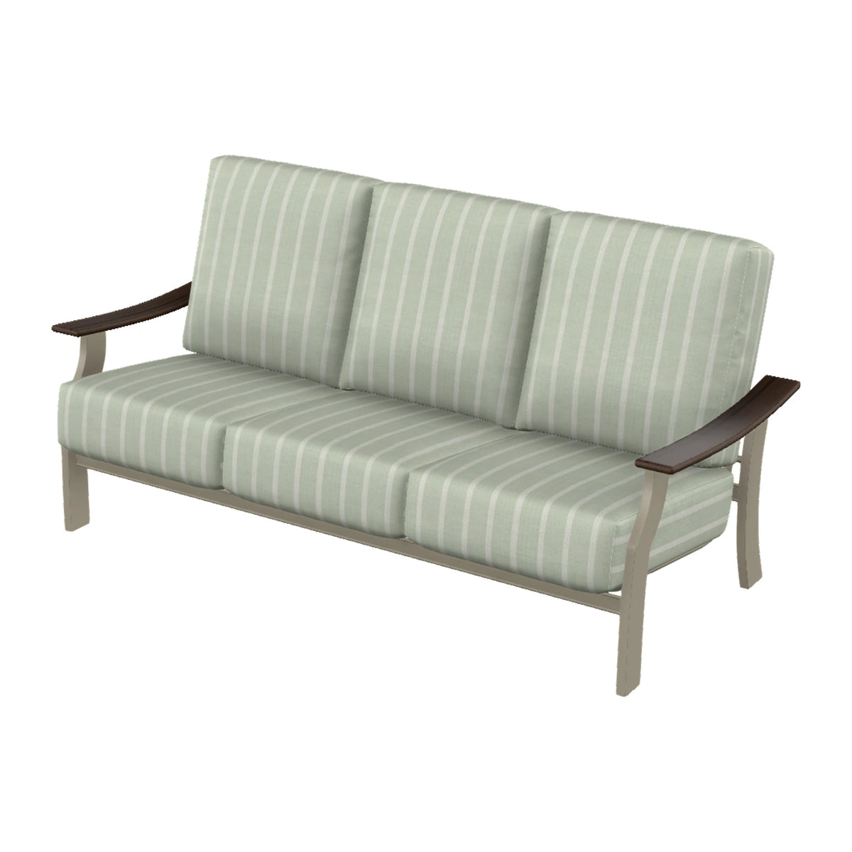 St. Catherine Cushion Sofa — Storm MGP / Chestnut Accents
