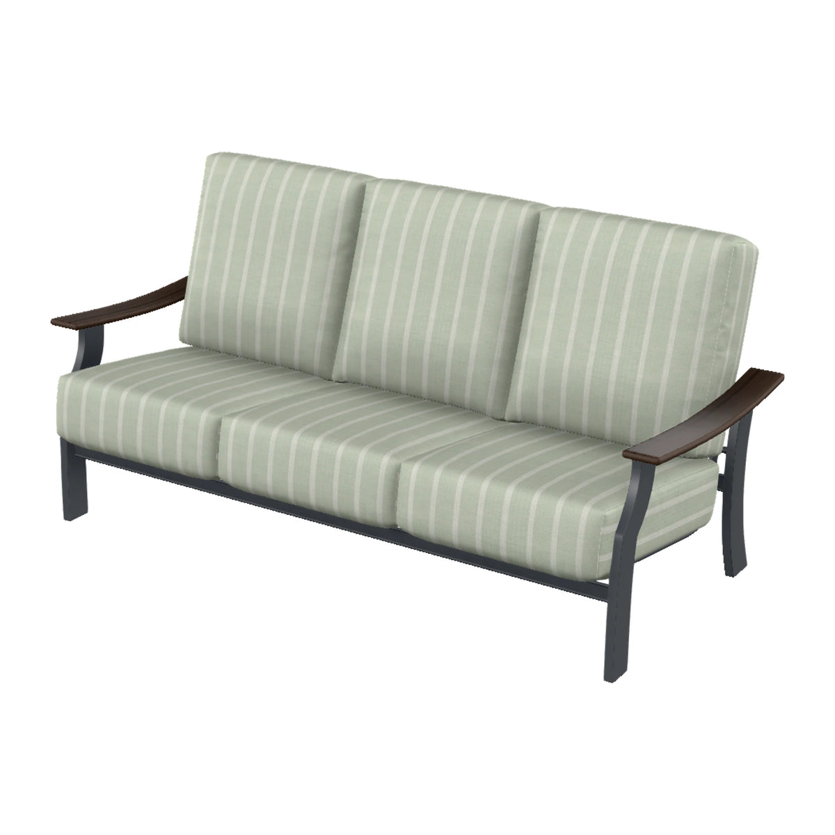 St. Catherine Cushion Sofa — Classic Graphite MGP / Chestnut Accents
