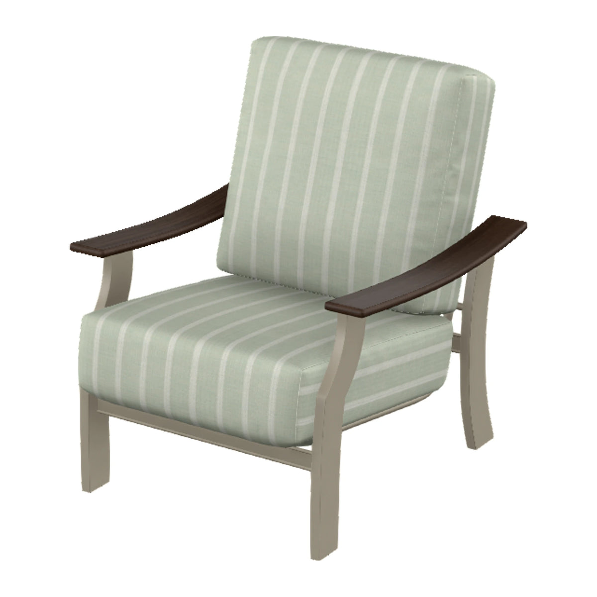 St. Catherine Cushion Armchair — Storm MGP / Chestnut Accents