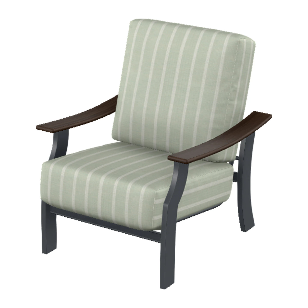 St. Catherine Cushion Armchair — Classic Graphite MGP / Chestnut Accents