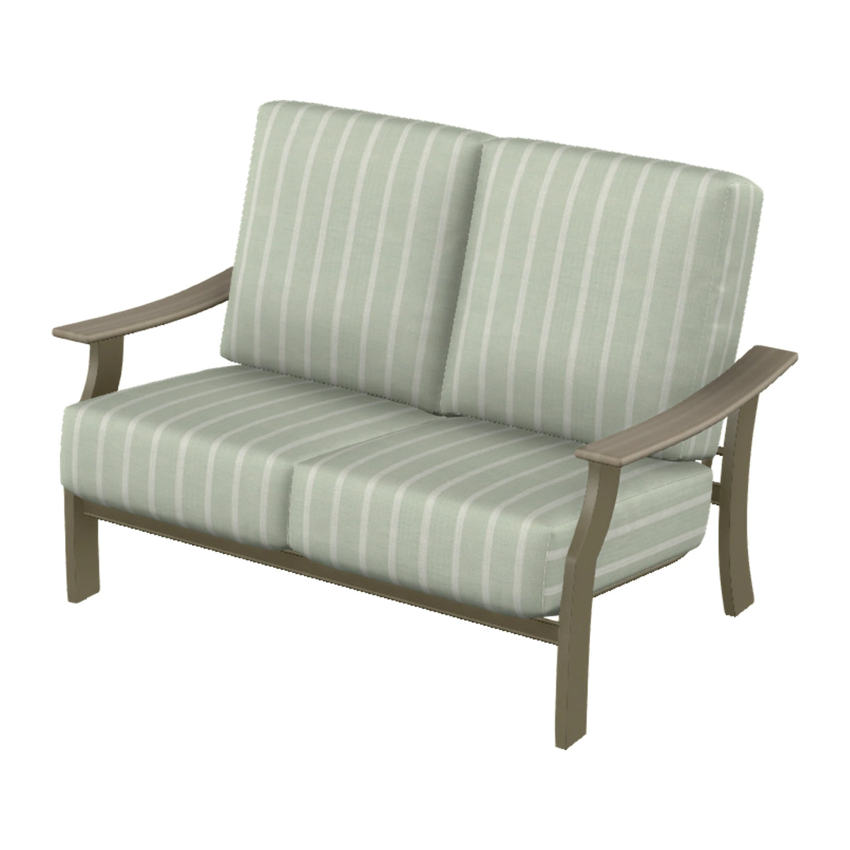 St. Catherine Cushion Loveseat — Beachwood MGP / Weathered Wood Accent