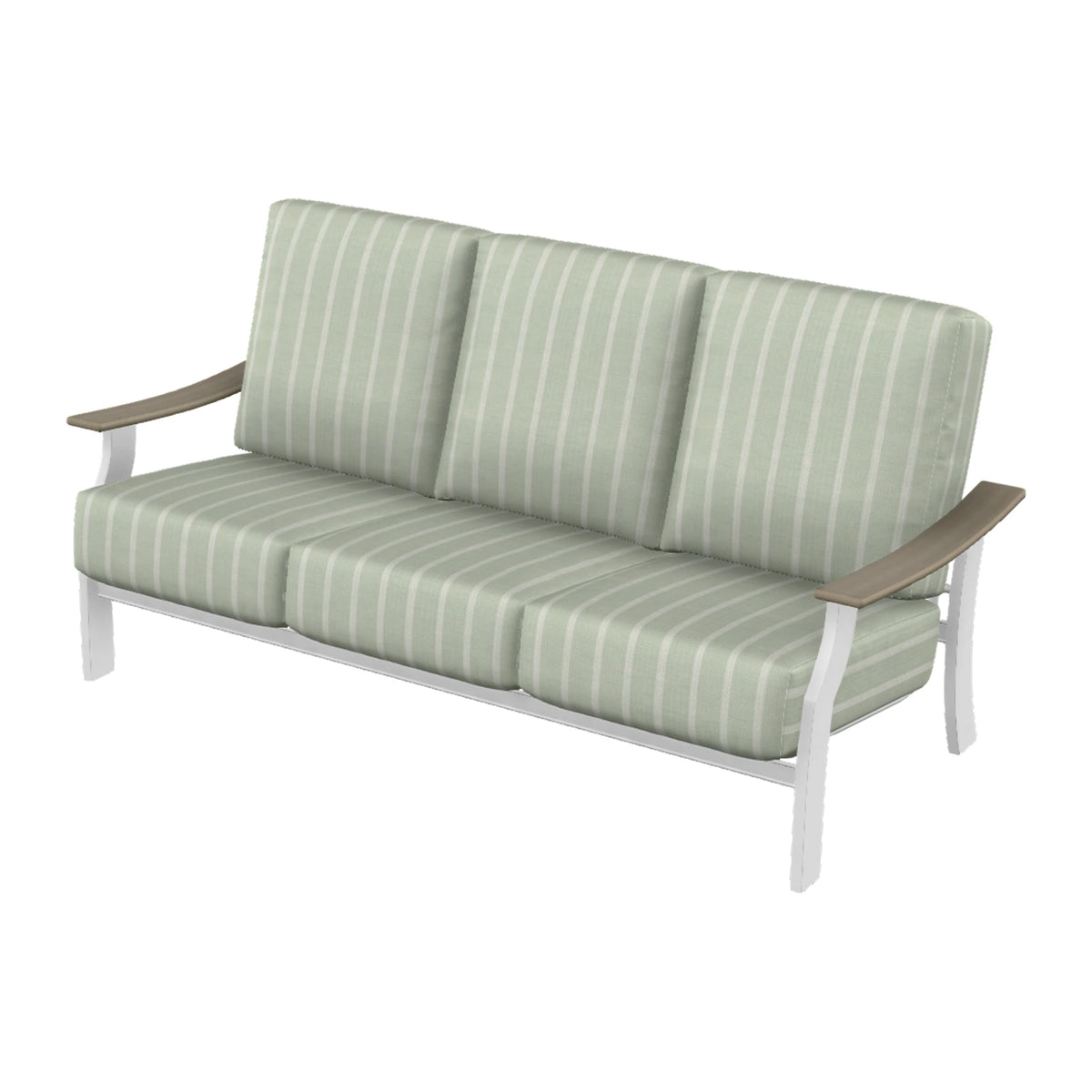 St. Catherine Cushion Sofa — Snow MGP / Weathered Wood Accent