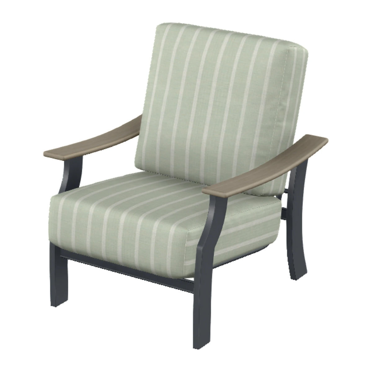 St. Catherine Cushion Armchair — Classic Graphite MGP / Weathered Wood Accent