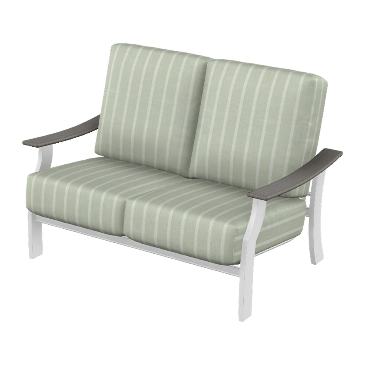 St. Catherine Cushion Loveseat — Snow MGP / Boardwalk Accents