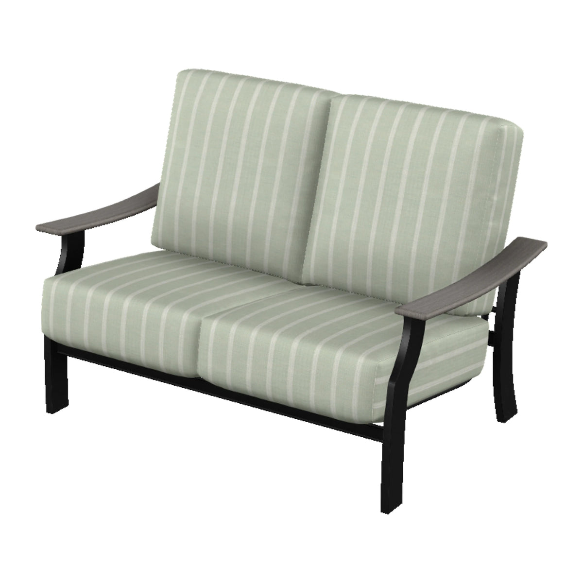 St. Catherine Cushion Loveseat — Black MGP / Boardwalk Accents