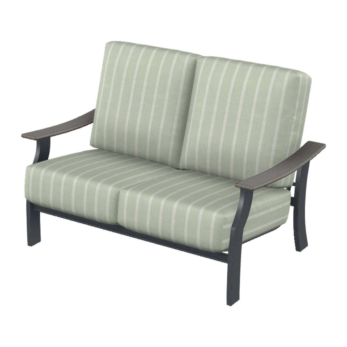 St. Catherine Cushion Loveseat — Classic Graphite MGP / Boardwalk Accents