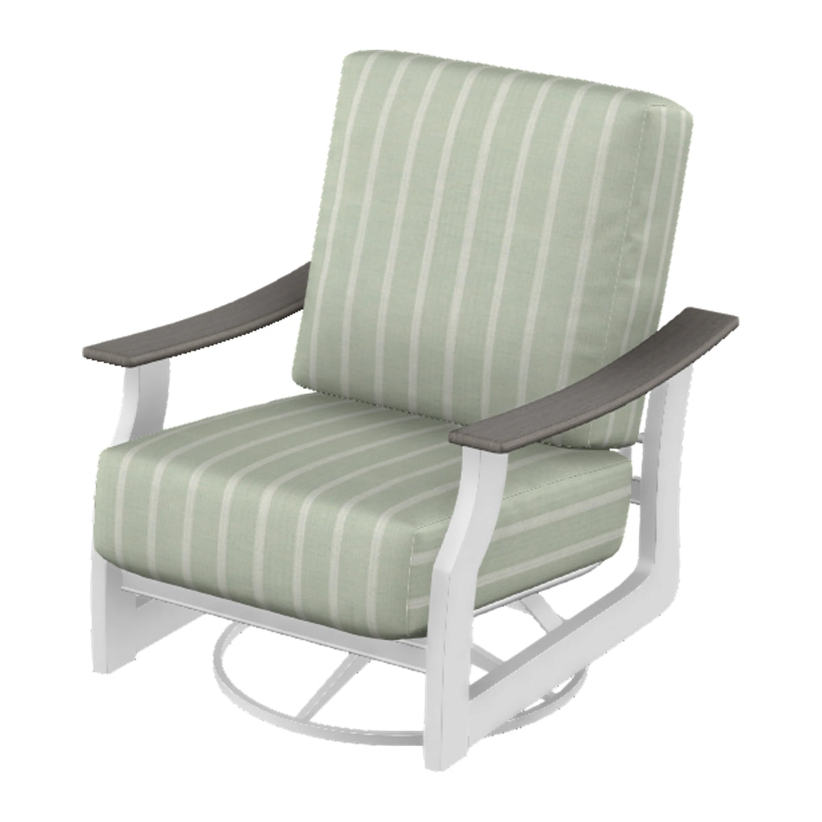 St. Catherine Cushion Swivel Rocker — Snow MGP / Boardwalk Accents