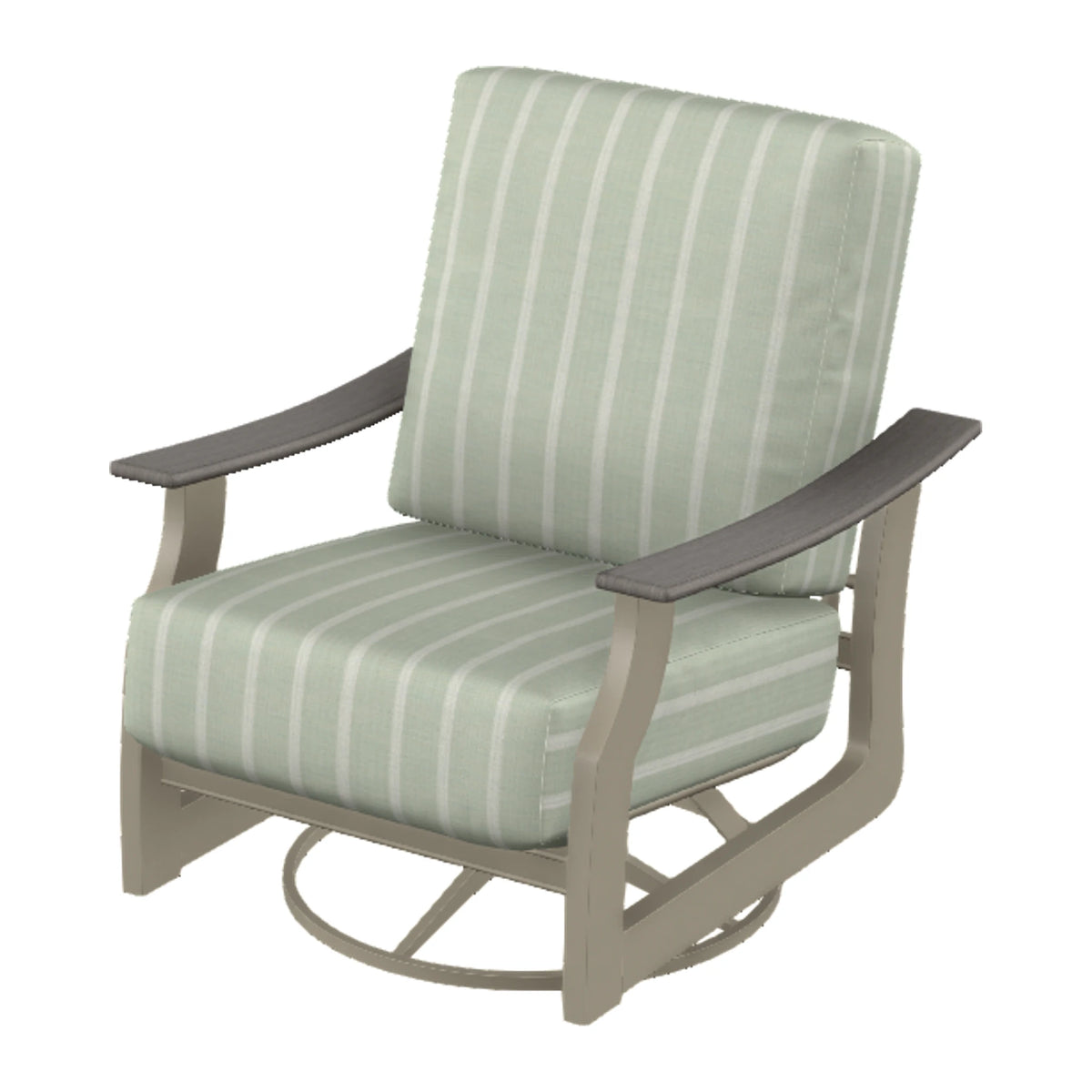 St. Catherine Cushion Swivel Rocker — Storm MGP / Boardwalk Accents