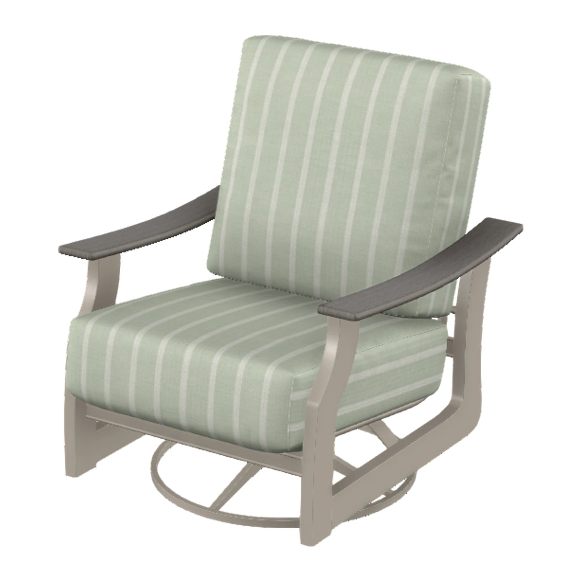 St. Catherine Cushion Swivel Rocker — Warm Grey MGP / Boardwalk Accents
