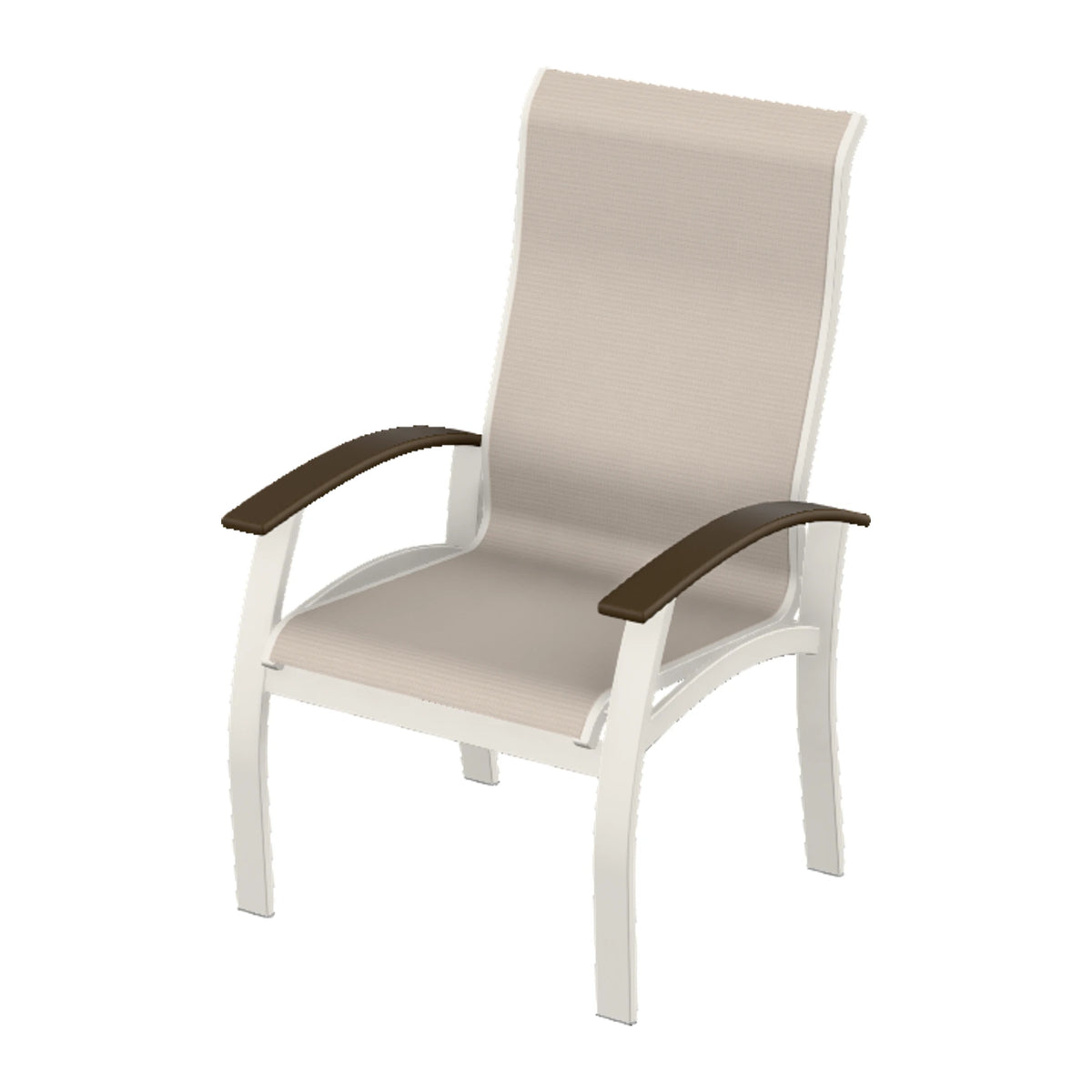Belle Isle Sling Supreme Height Armchair — Snow PC / Kona Accents