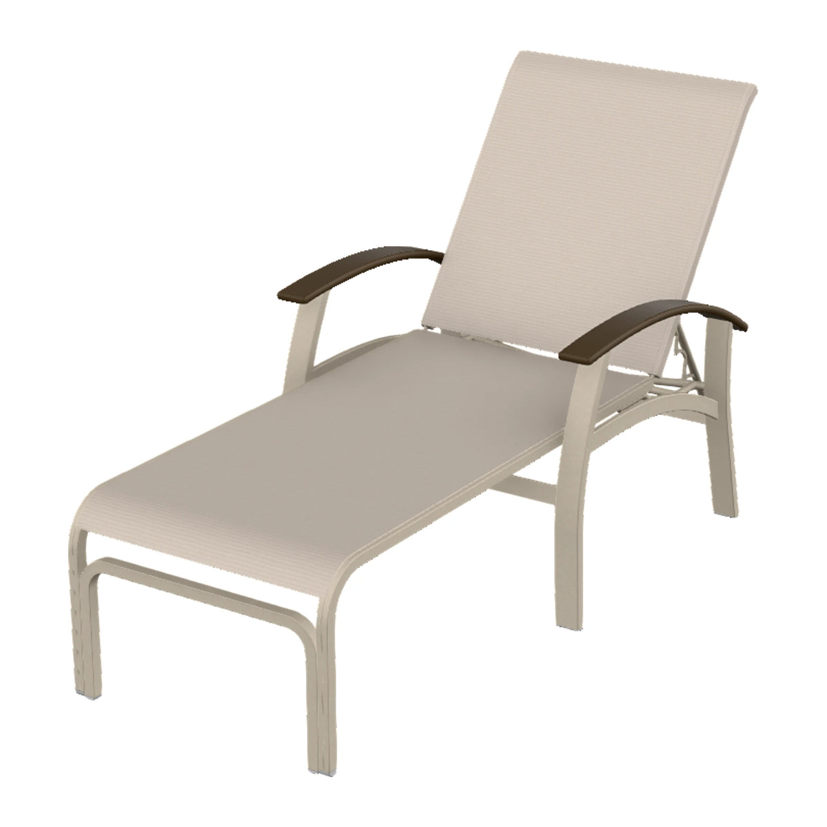 Belle Isle Sling Chaise — Desert Sand PC / Kona Accents