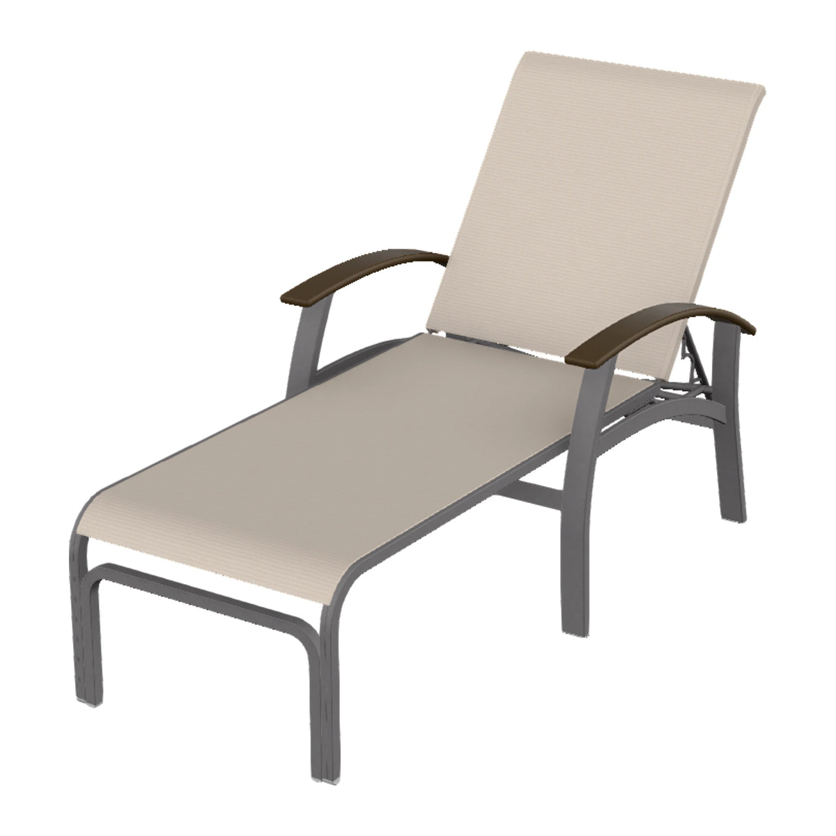 Belle Isle Sling Chaise — Graphite Txt PC / Kona Accents