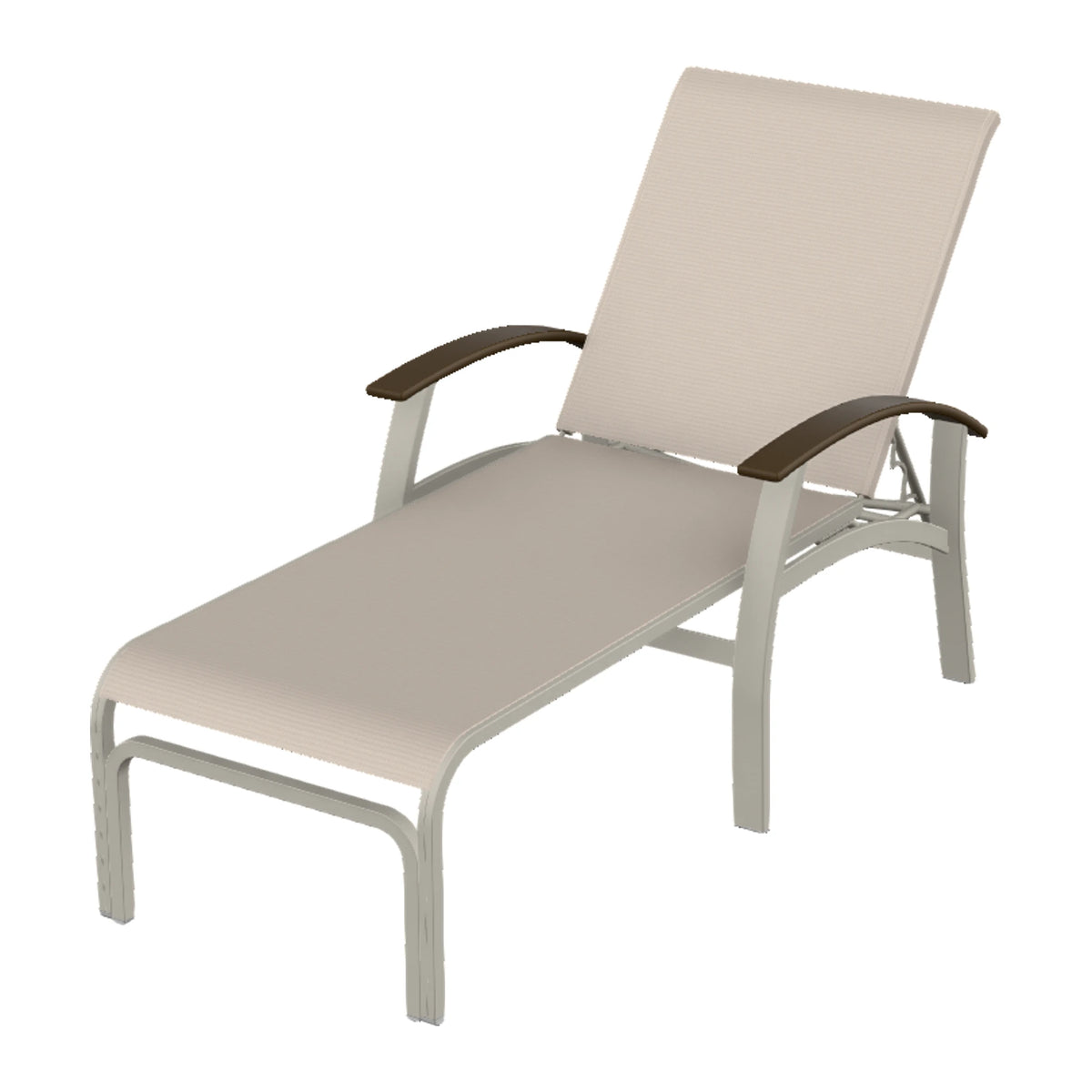 Belle Isle Sling Chaise — Warm Grey PC / Kona Accents