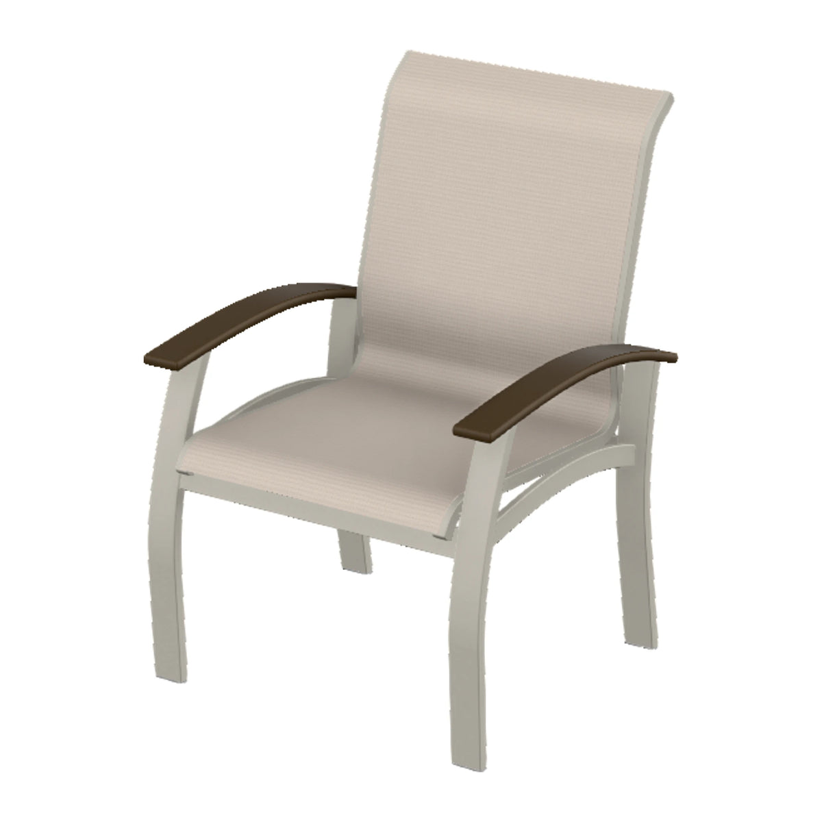 Belle Isle Sling Dining Armchair — Warm Grey PC / Kona Accents