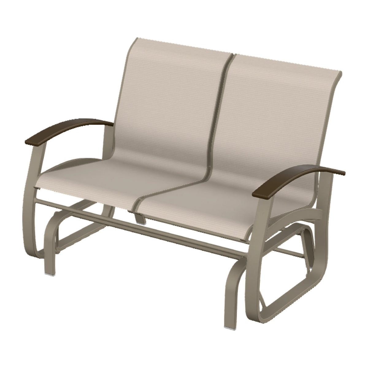 Belle Isle Sling Loveseat Glider — Storm PC / Kona Accents