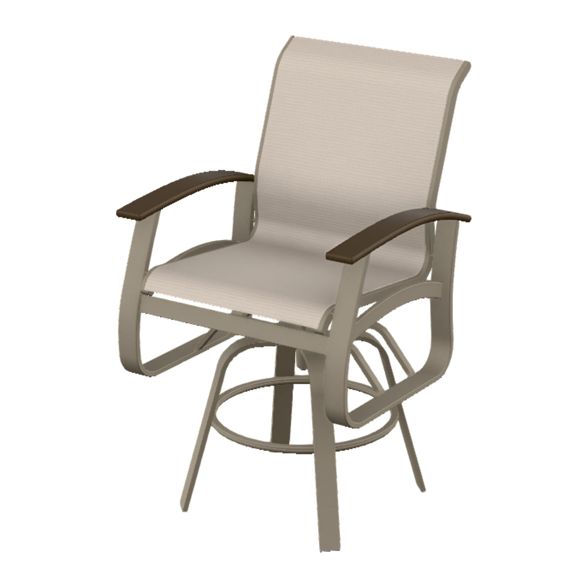 Belle Isle Sling Balcony Swivel Chair — Storm PC / Kona Accents