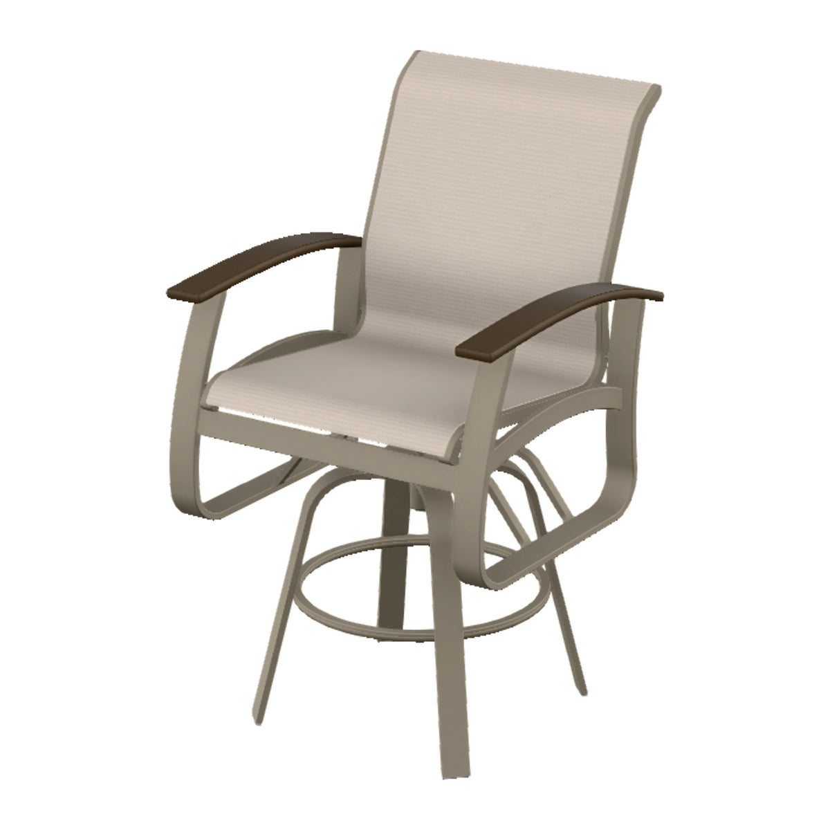 Belle Isle Sling Bar Swivel Chair — Storm PC / Kona Accents