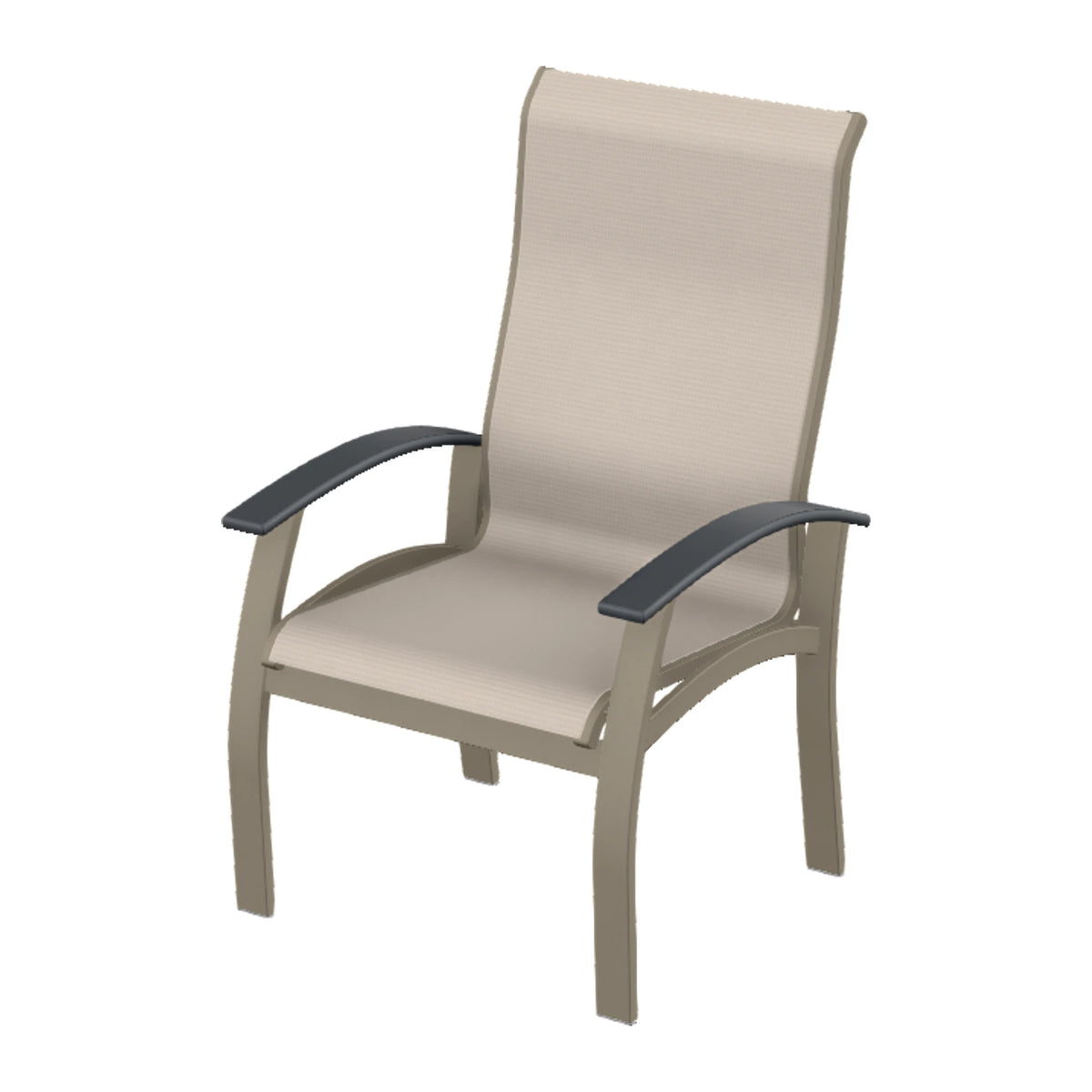 Belle Isle Sling Supreme Height Armchair — Storm PC / Graphite Accents