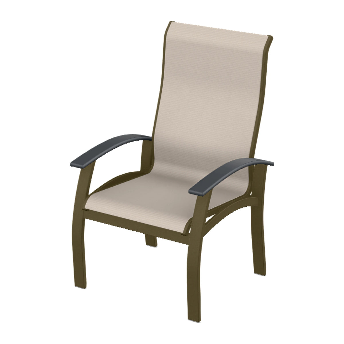 Belle Isle Sling Supreme Height Armchair — Beachwood PC / Graphite Accents
