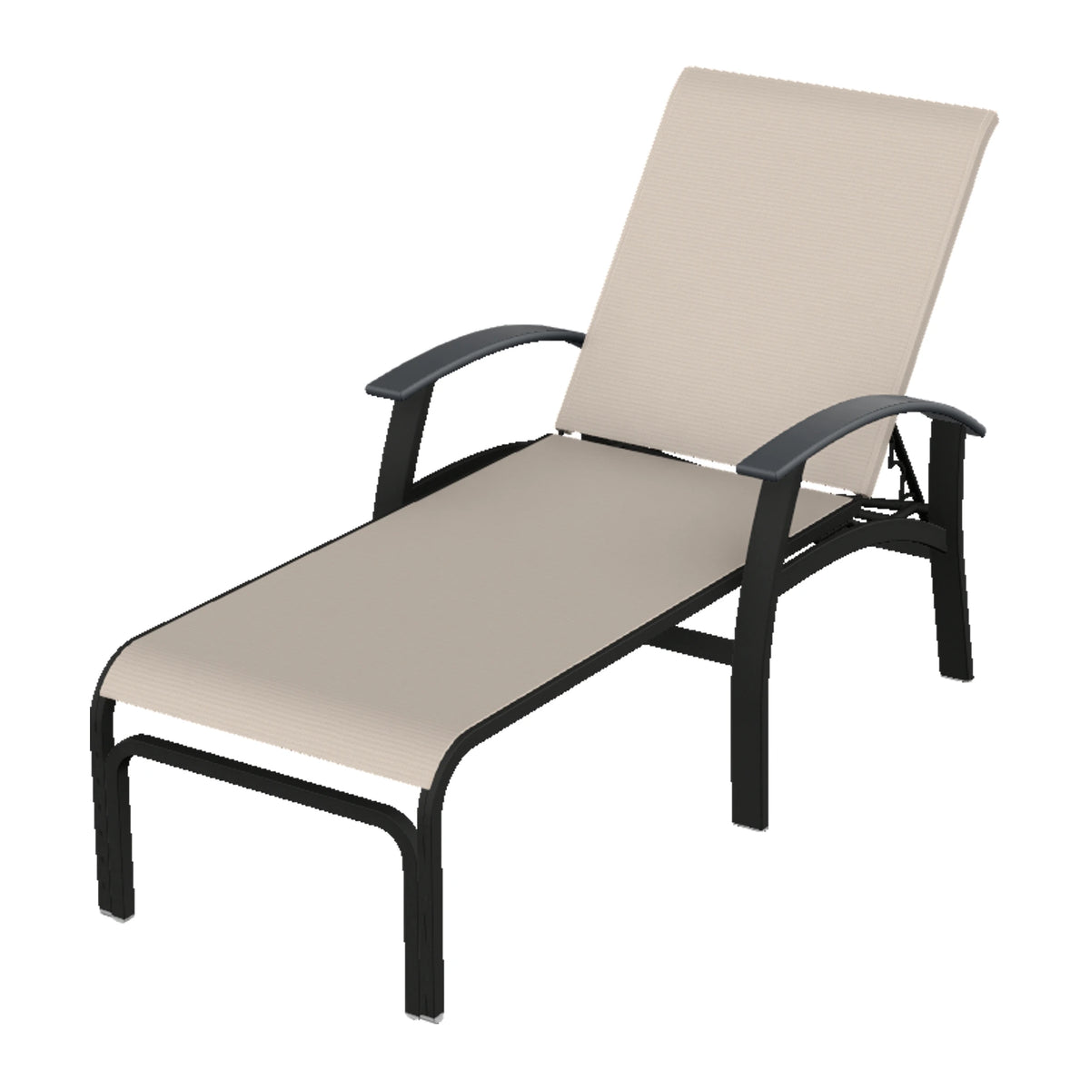 Belle Isle Sling Chaise — Black PC / Graphite Accents