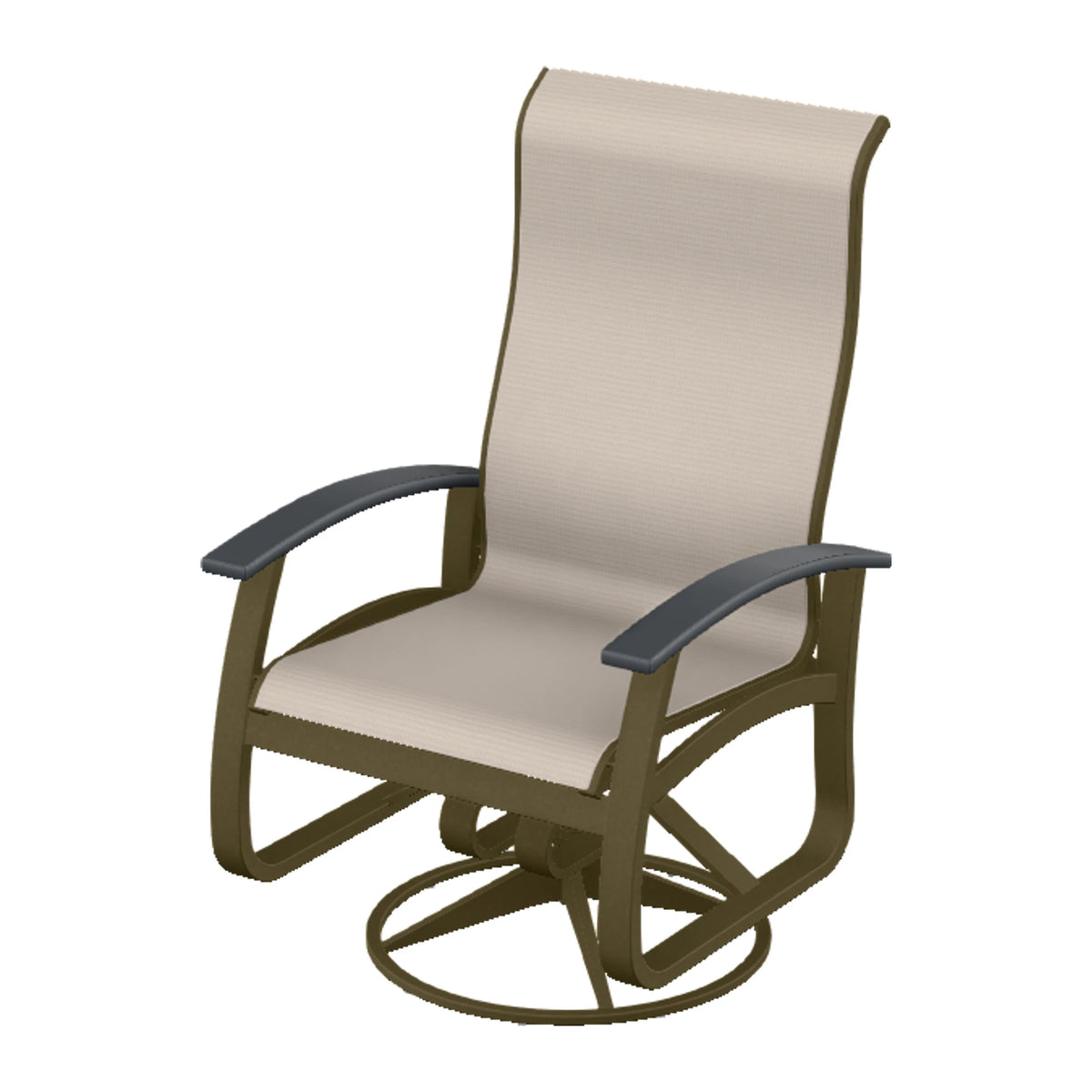 Belle Isle Sling Supreme Height Swivel Rocker — Beachwood PC / Graphite Accents