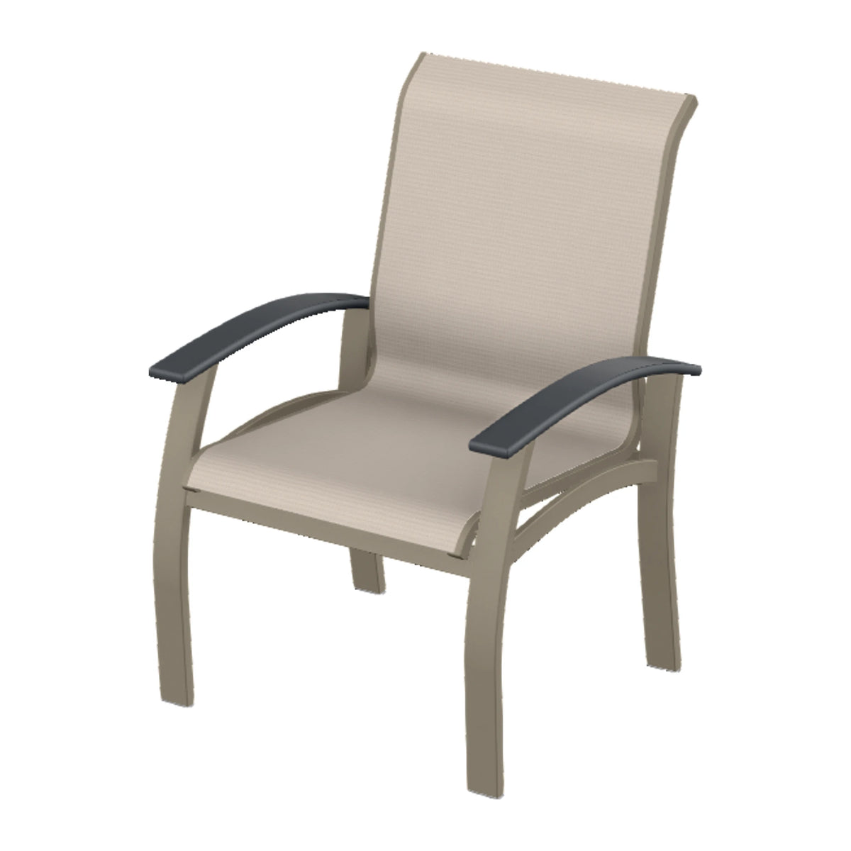 Belle Isle Sling Dining Armchair — Storm PC / Graphite Accents