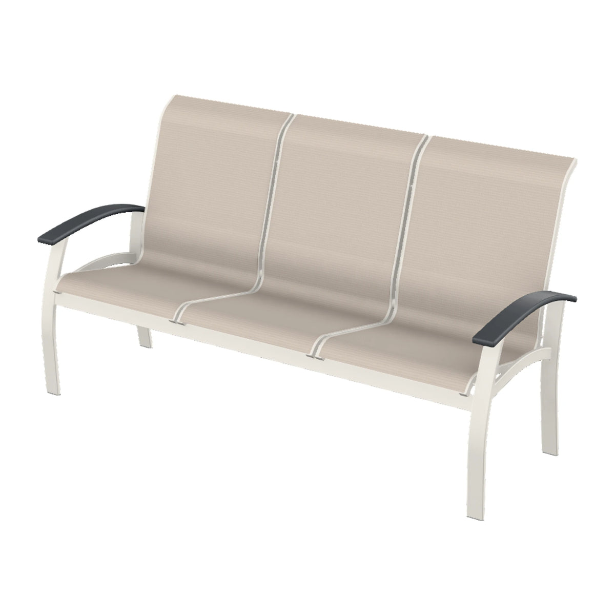 Belle Isle Sling Sofa — Snow PC / Graphite Accents
