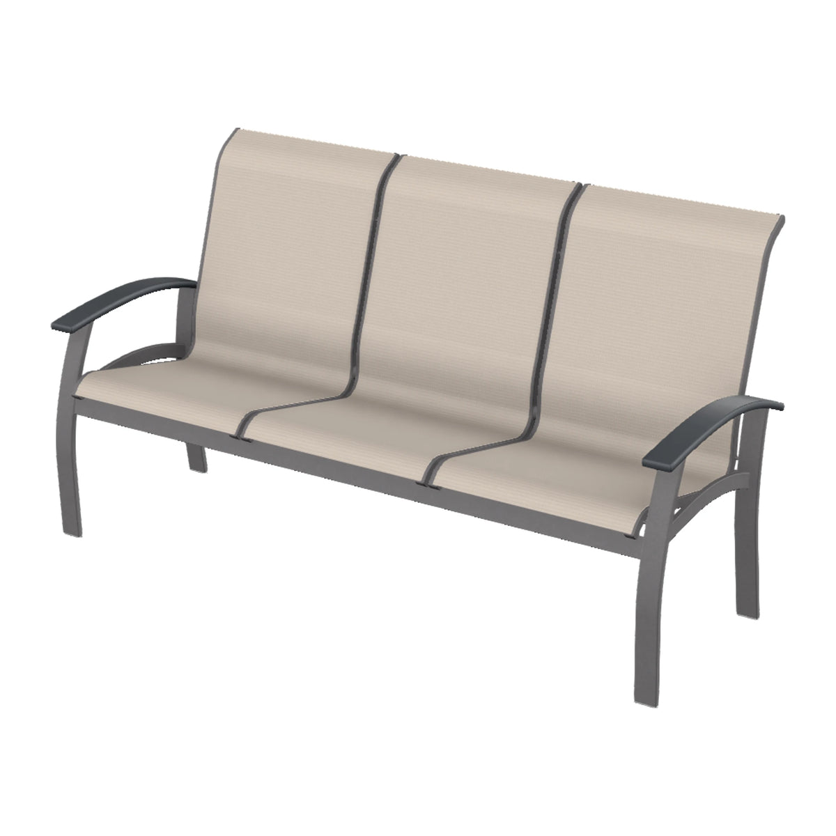 Belle Isle Sling Sofa — Graphite Txt PC / Graphite Accents