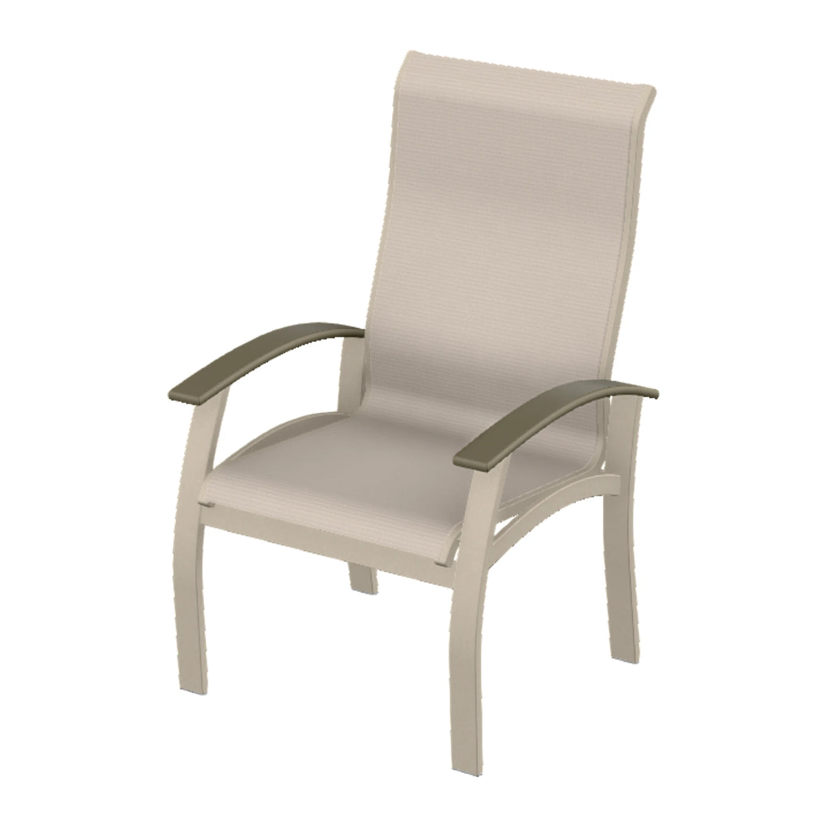 Belle Isle Sling Supreme Height Armchair — Desert Sand PC / Beachwood Accents