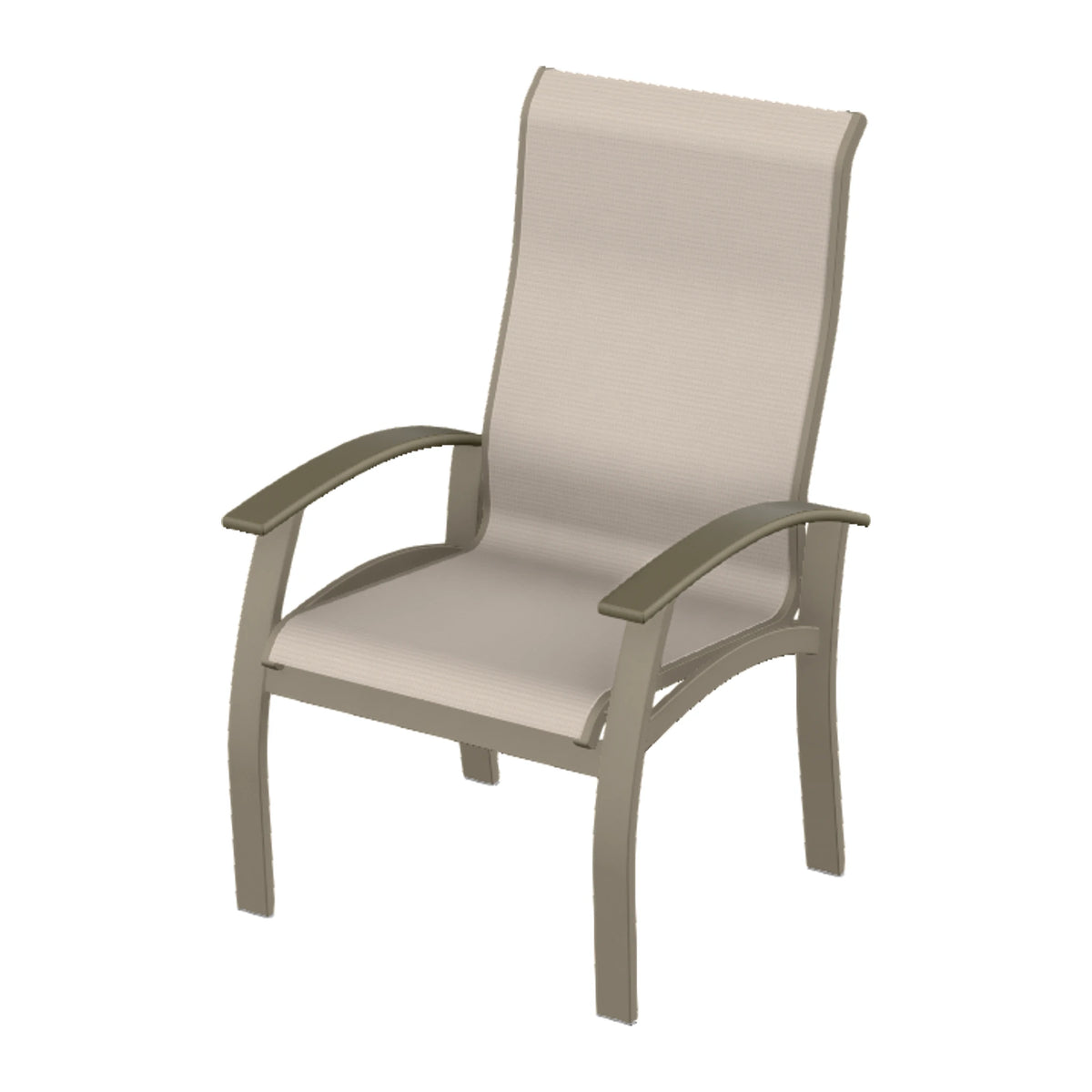 Belle Isle Sling Supreme Height Armchair — Storm PC / Beachwood Accents