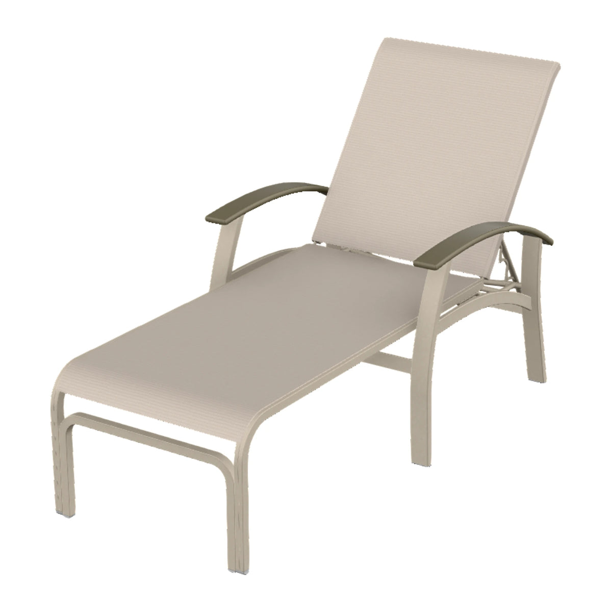 Belle Isle Sling Chaise — Desert Sand PC / Beachwood Accents