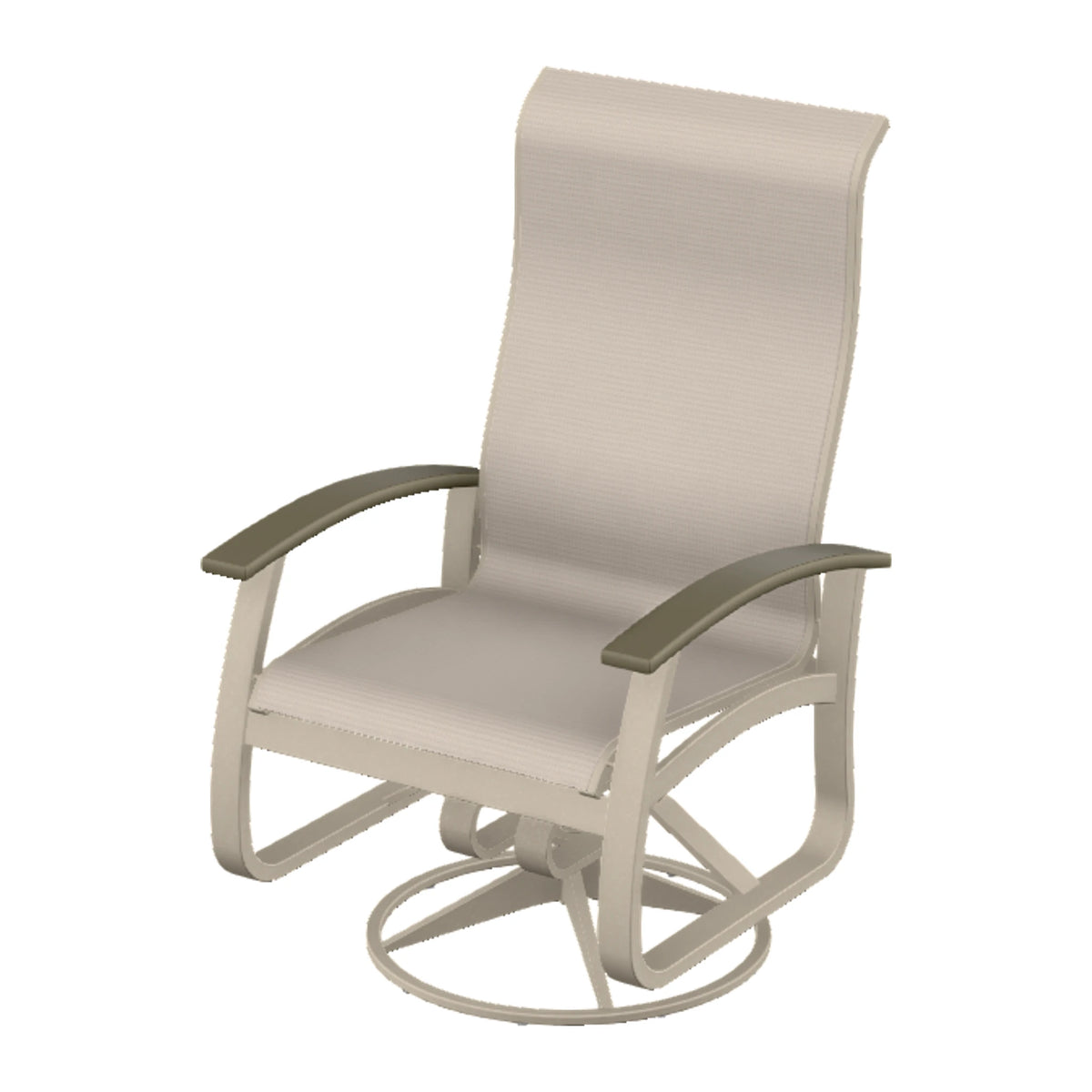 Belle Isle Sling Supreme Height Swivel Rocker — Desert Sand PC / Beachwood Accents