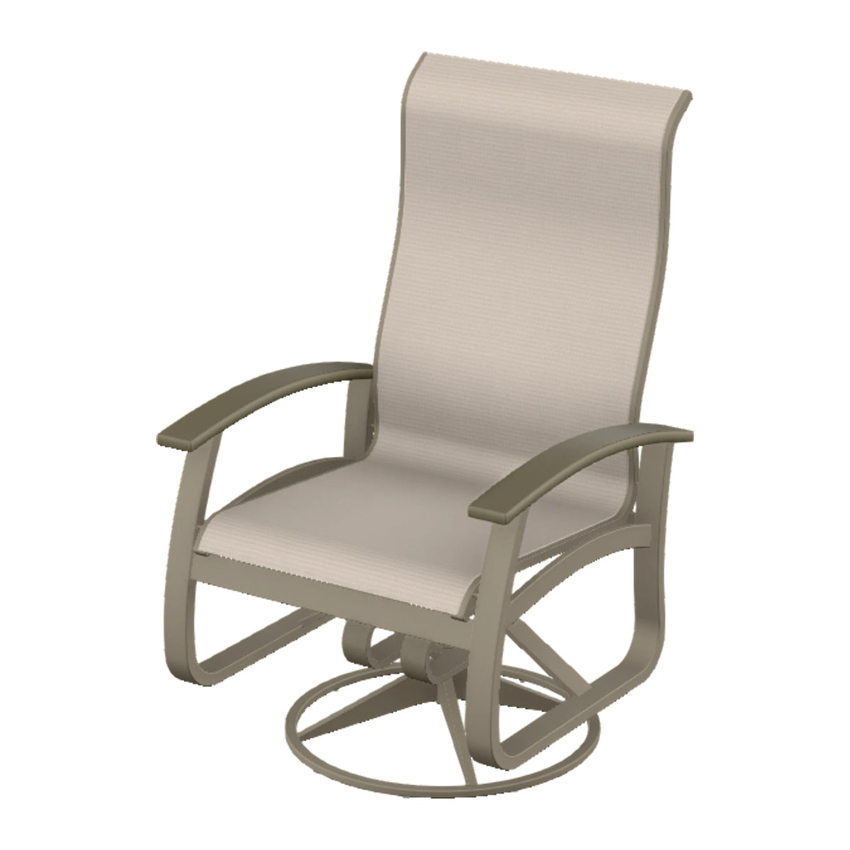 Belle Isle Sling Supreme Height Swivel Rocker — Storm PC / Beachwood Accents
